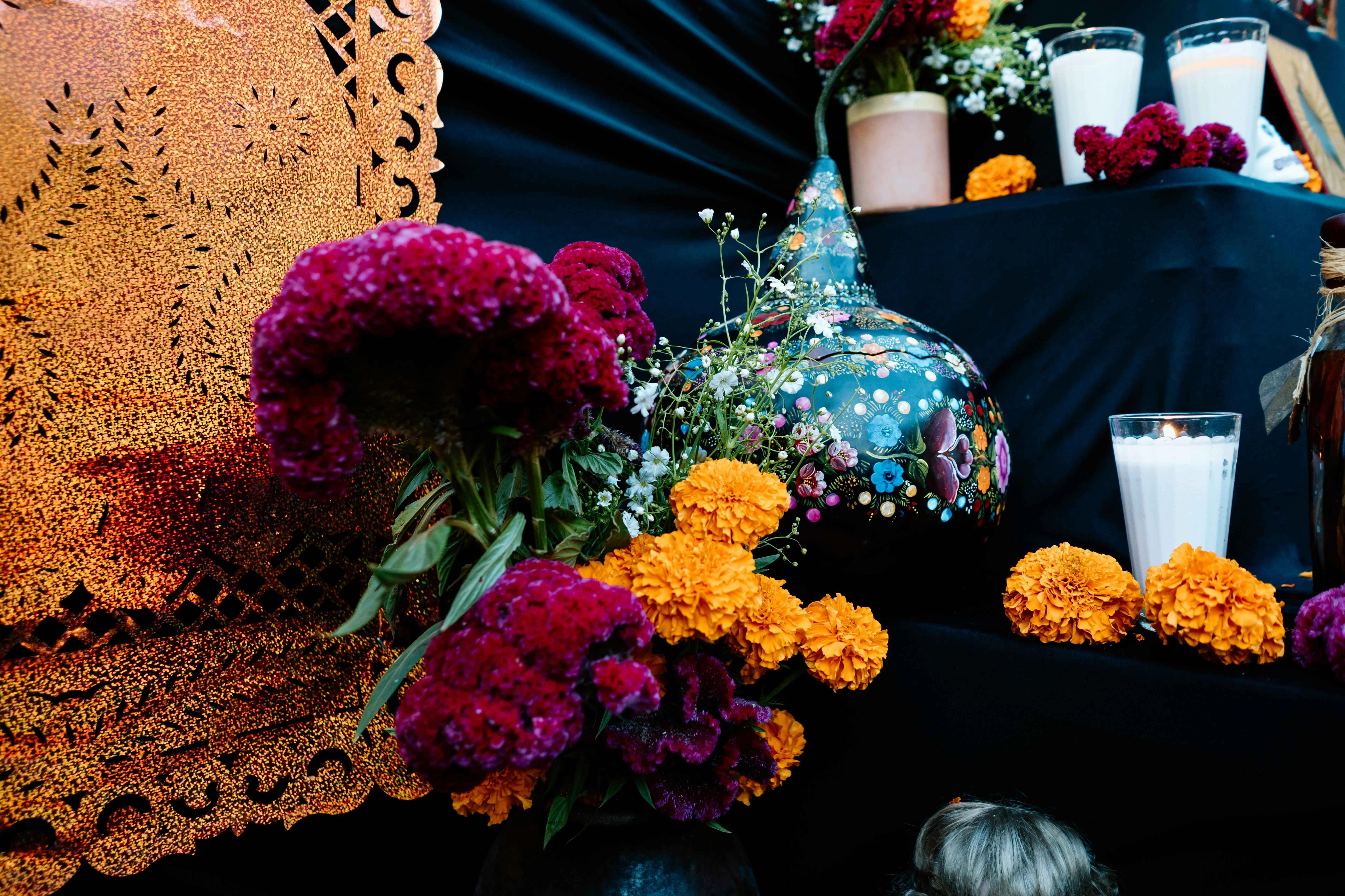 Vibrant Day of Dead Altar