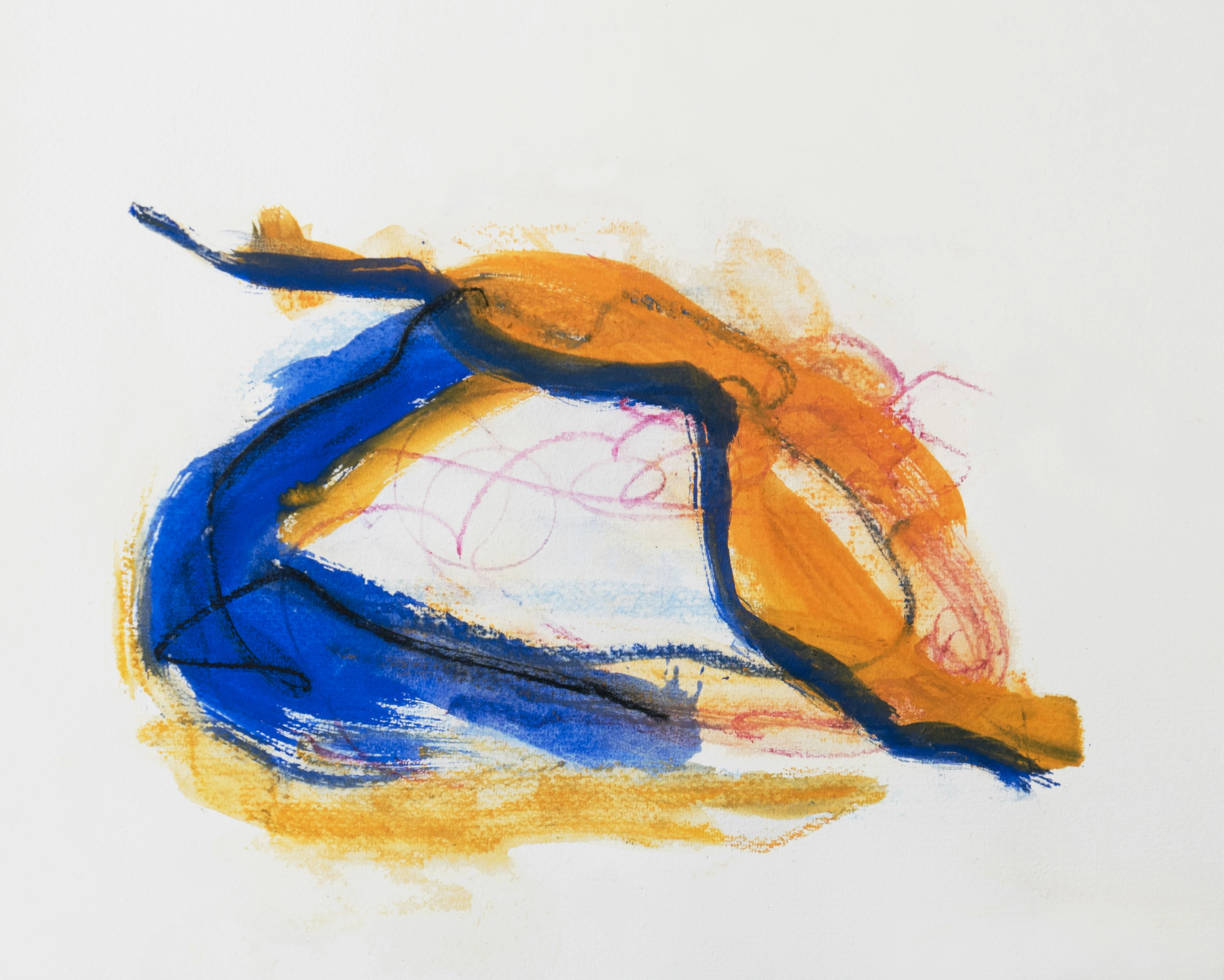 Abstract Blue and Orange Swirl