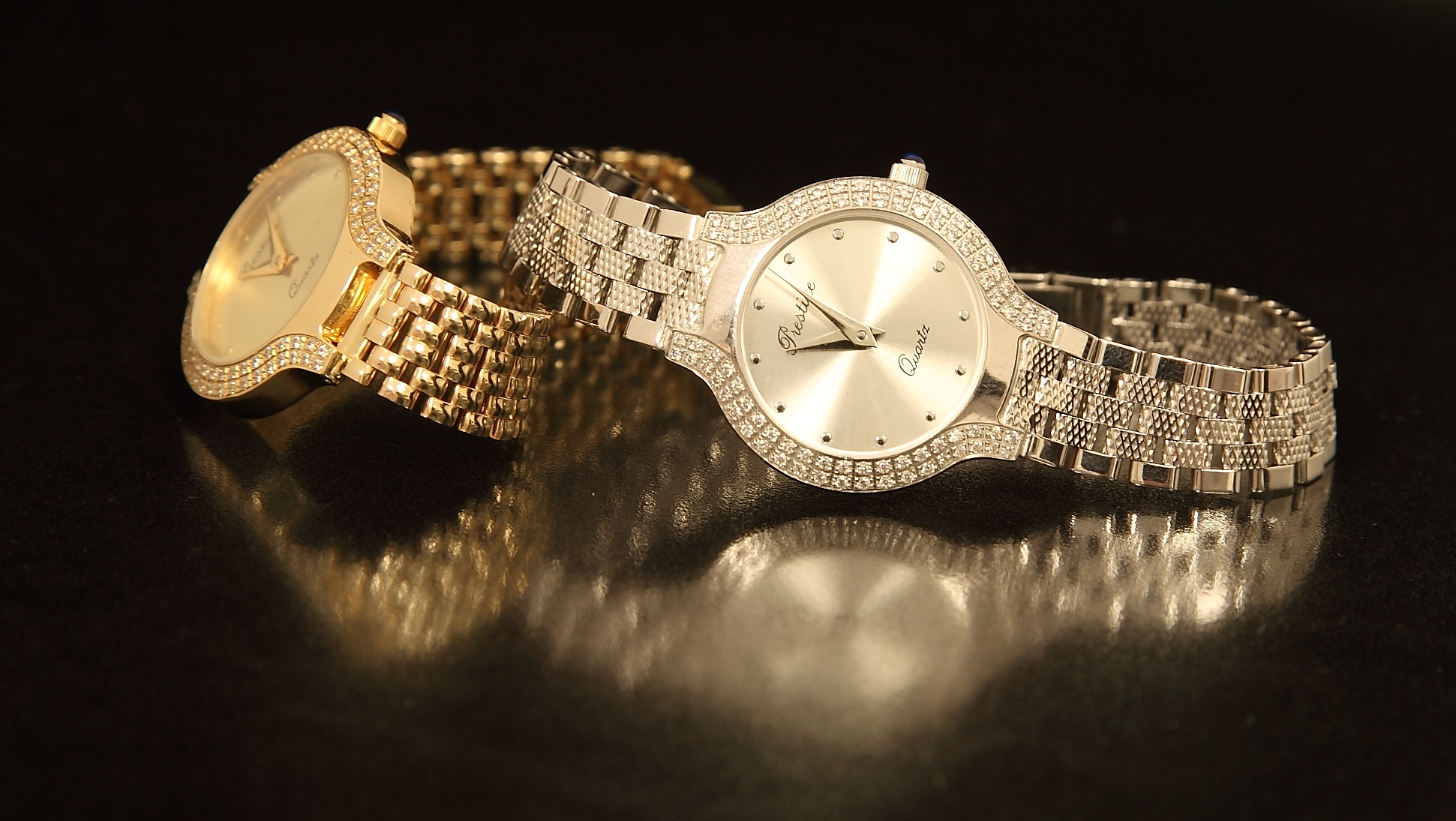 Luxurious Diamond-Encrusted Gold Watches