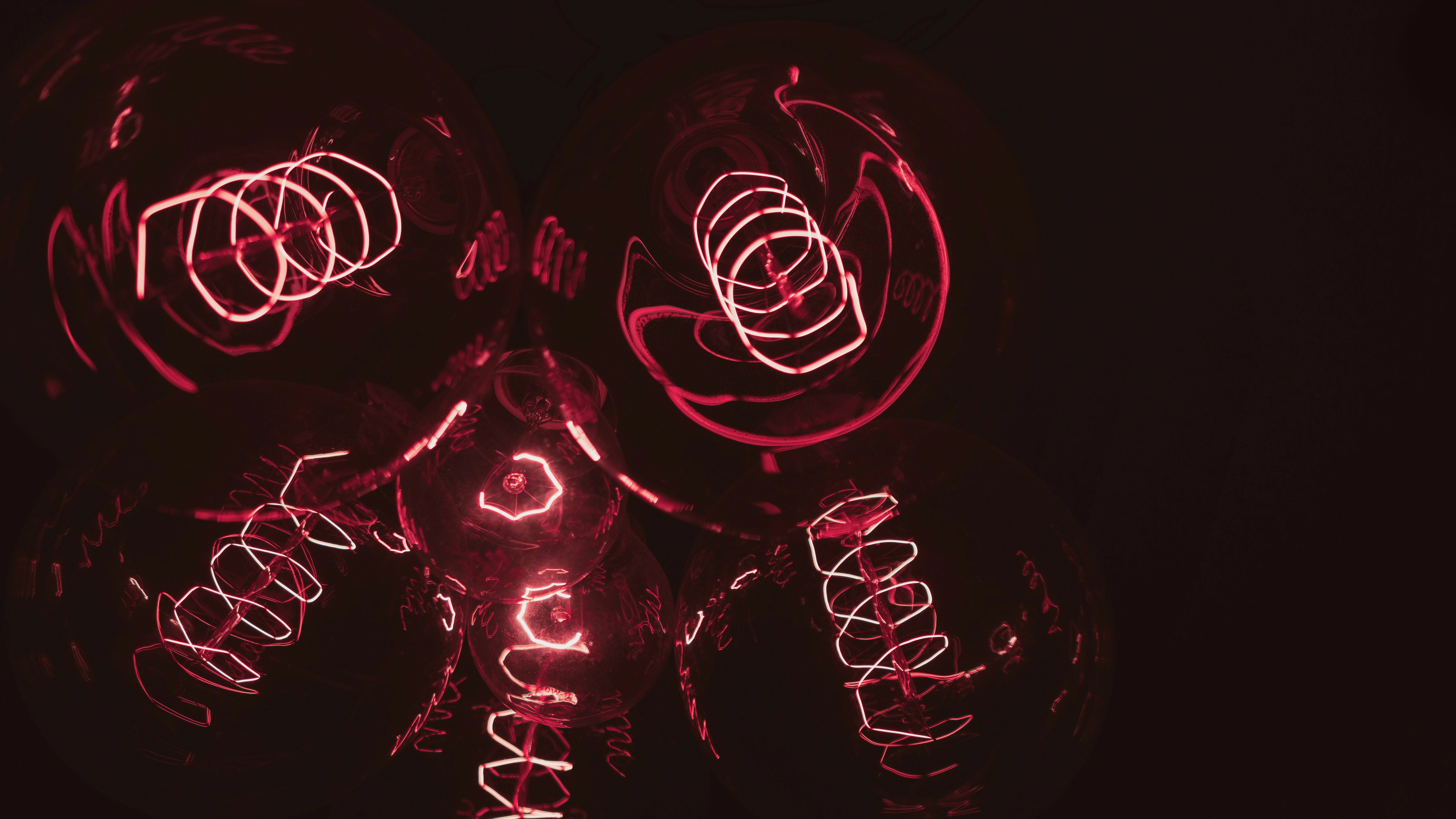 Neon Red Light Swirls Neon Red Light Swirls