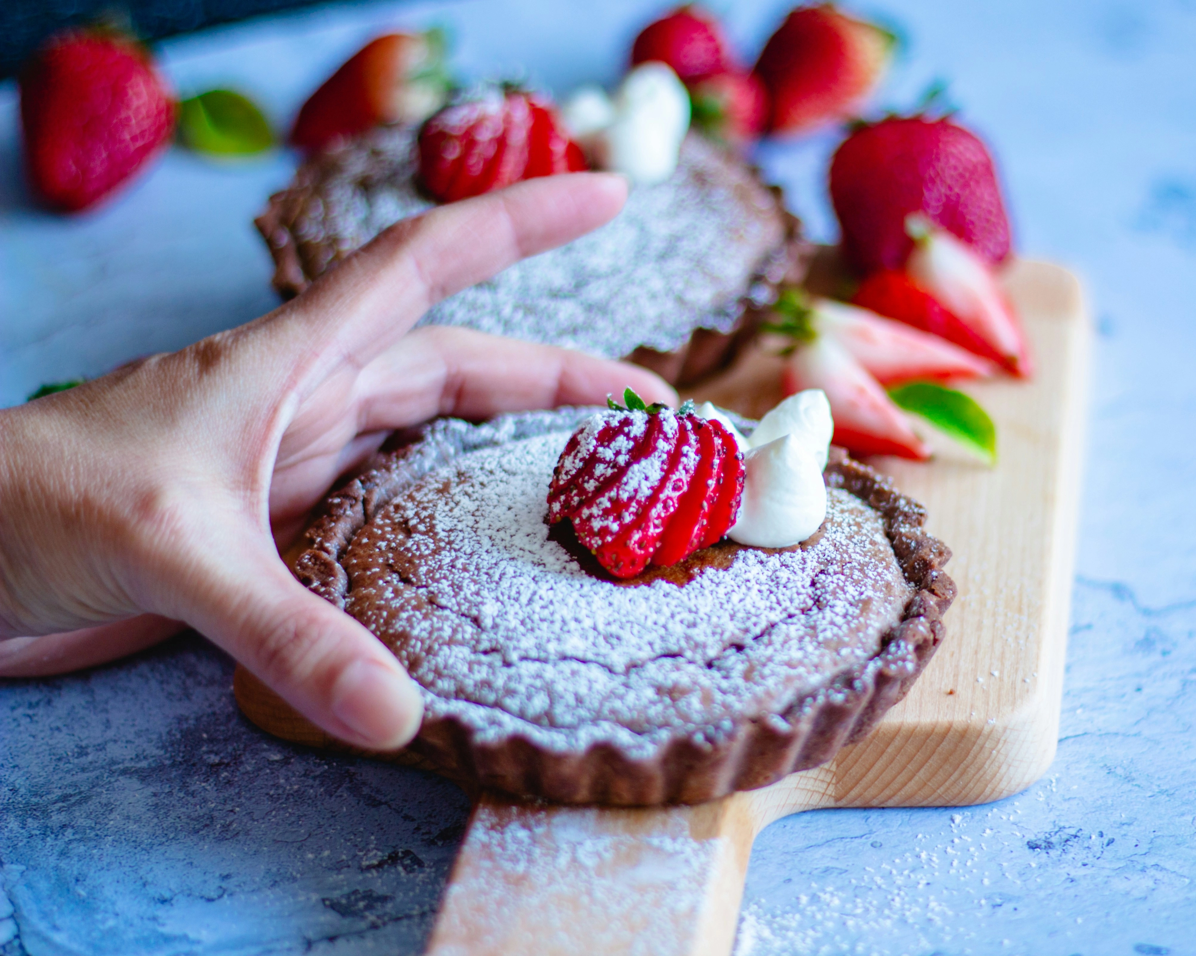 Strawberry Tart with Hand Strawberry Tart with Hand