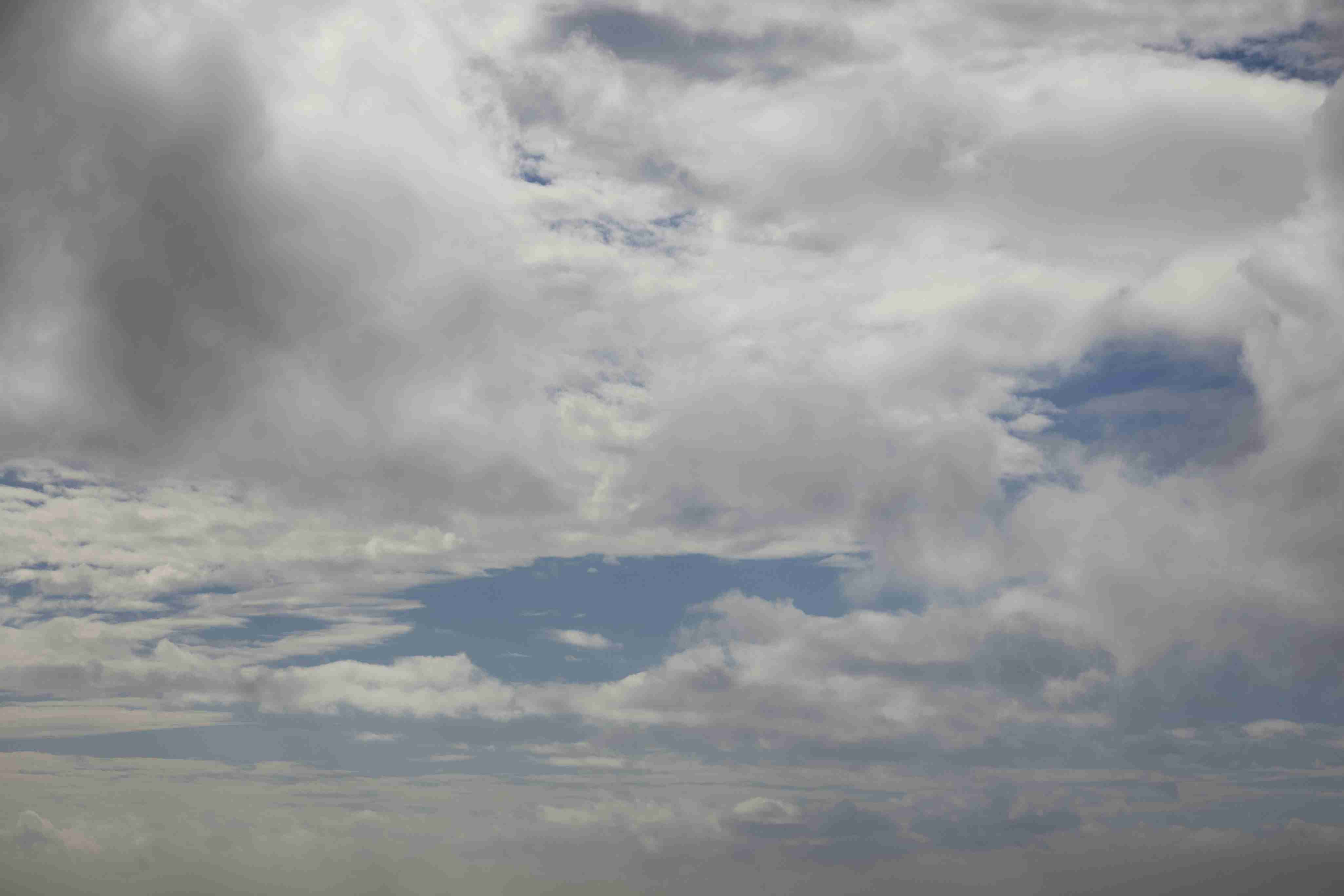 Cloudy Sky with Blue Patches