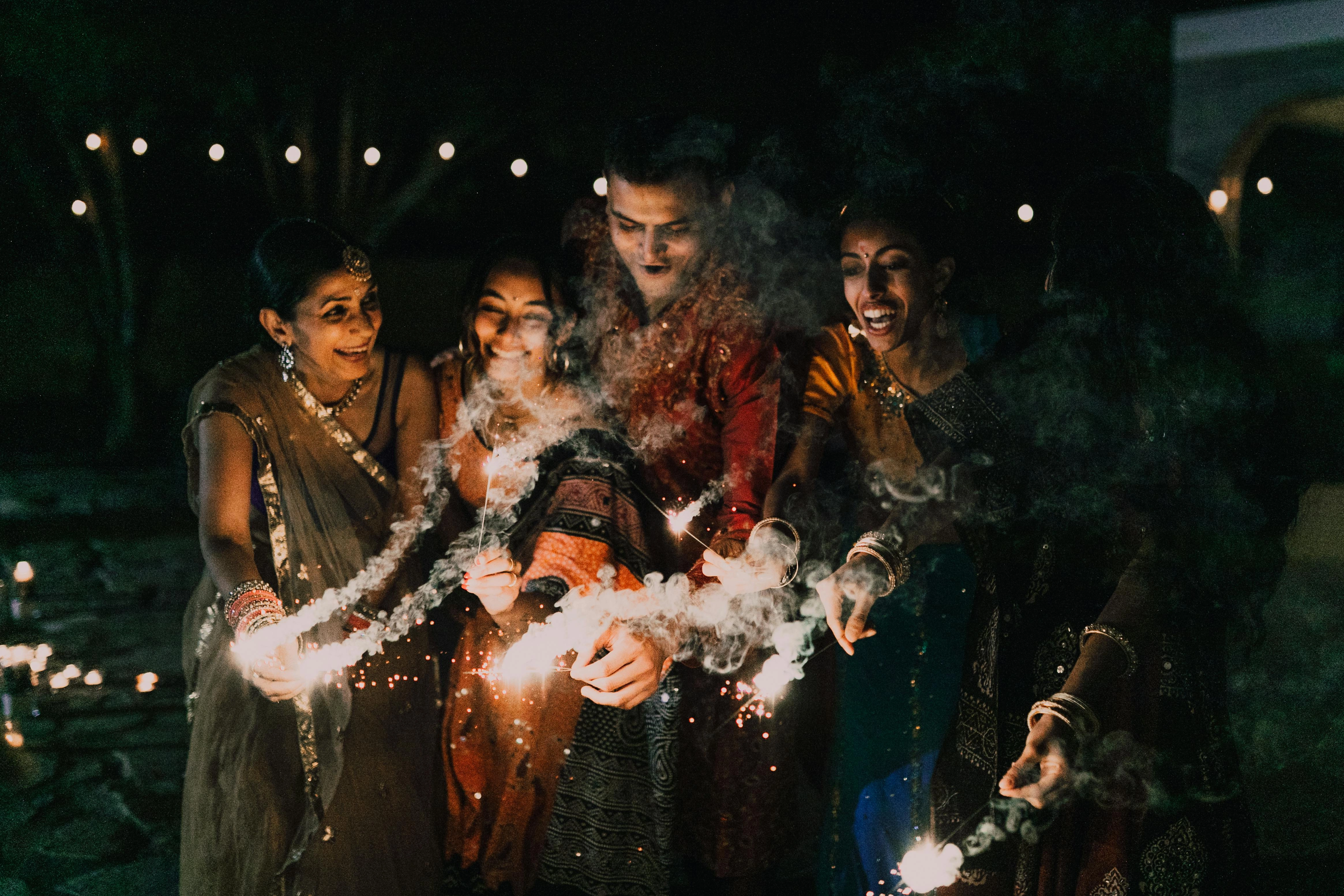 Joyous Diwali Sparkler Celebration Joyous Diwali Sparkler Celebration