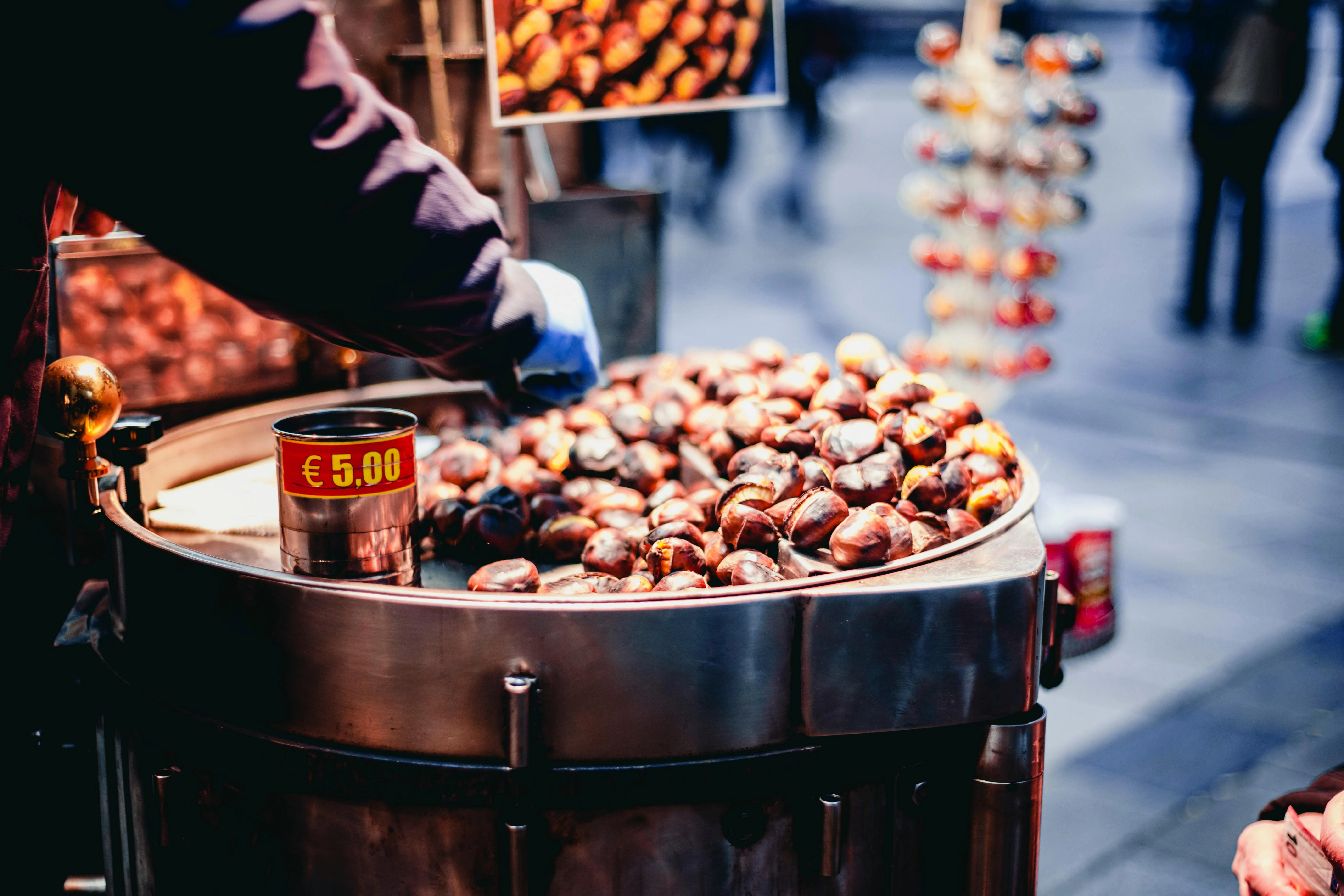 Roasted Chestnuts Street Vendor Roasted Chestnuts Street Vendor