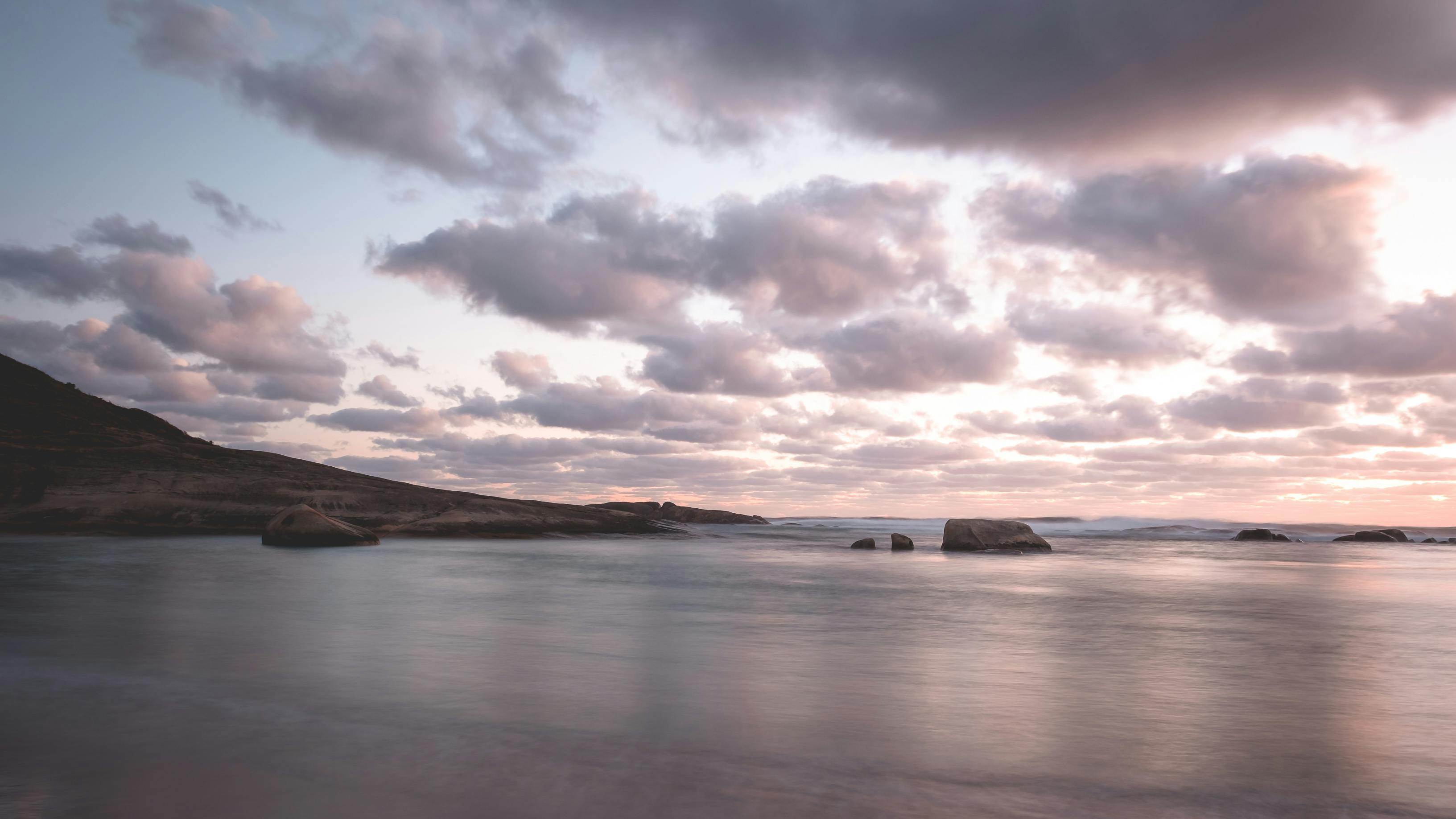 Serene Coastal Sunset Landscape
