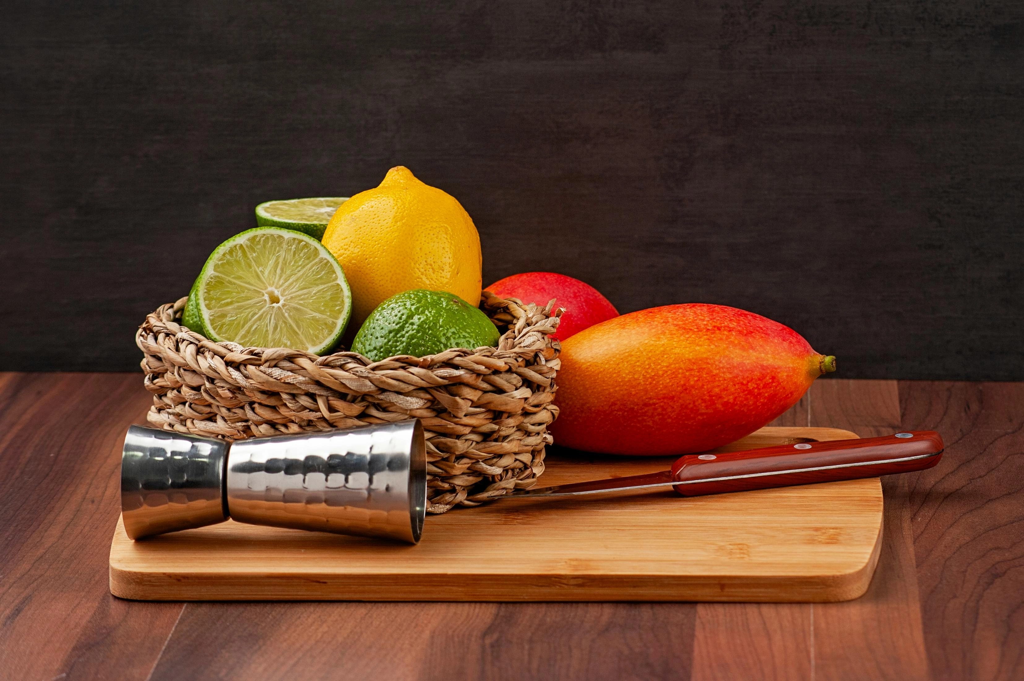 Tropical Fruits and Cocktail Preparation Tropical Fruits and Cocktail Preparation