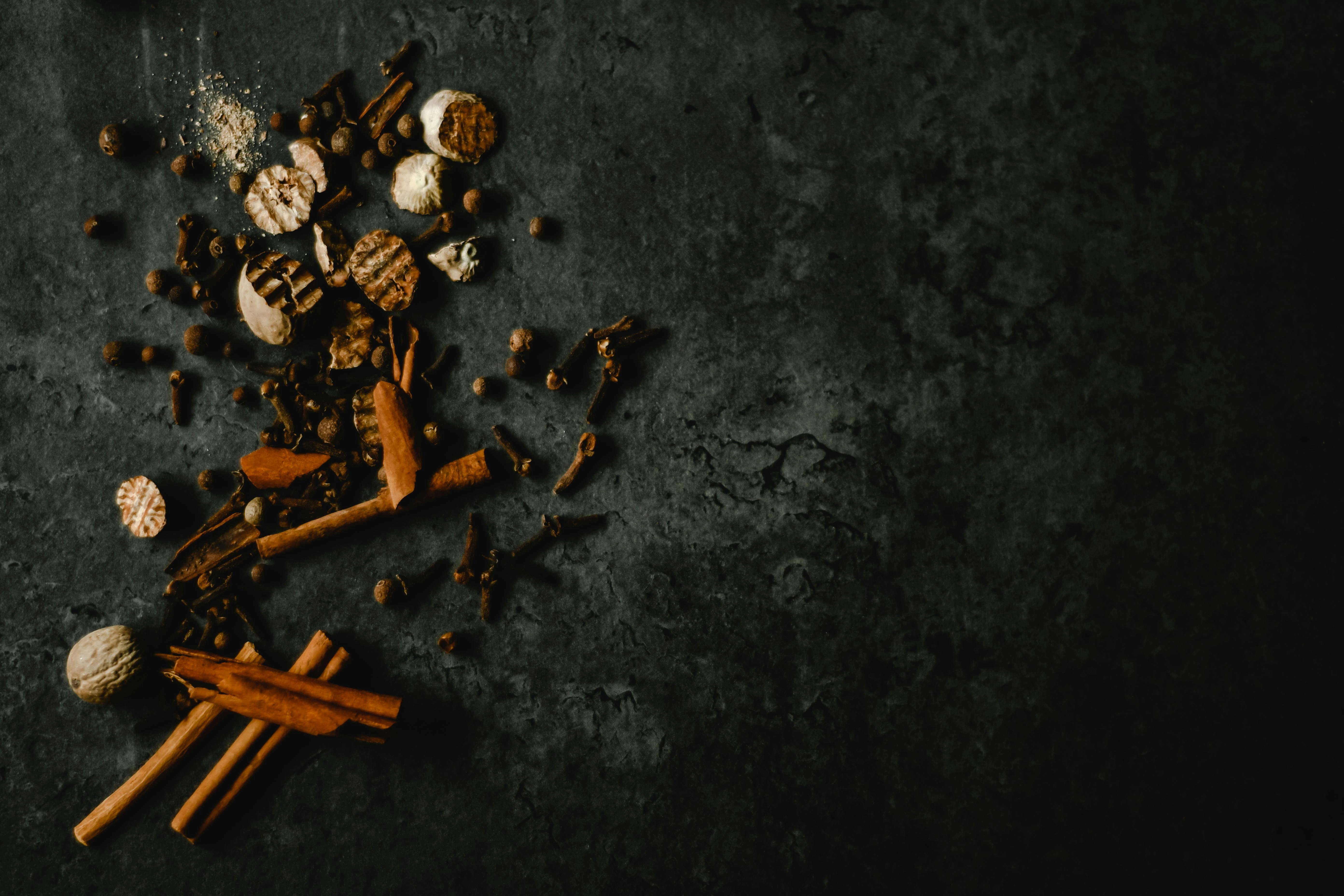 Spices on Dark Background Spices on Dark Background