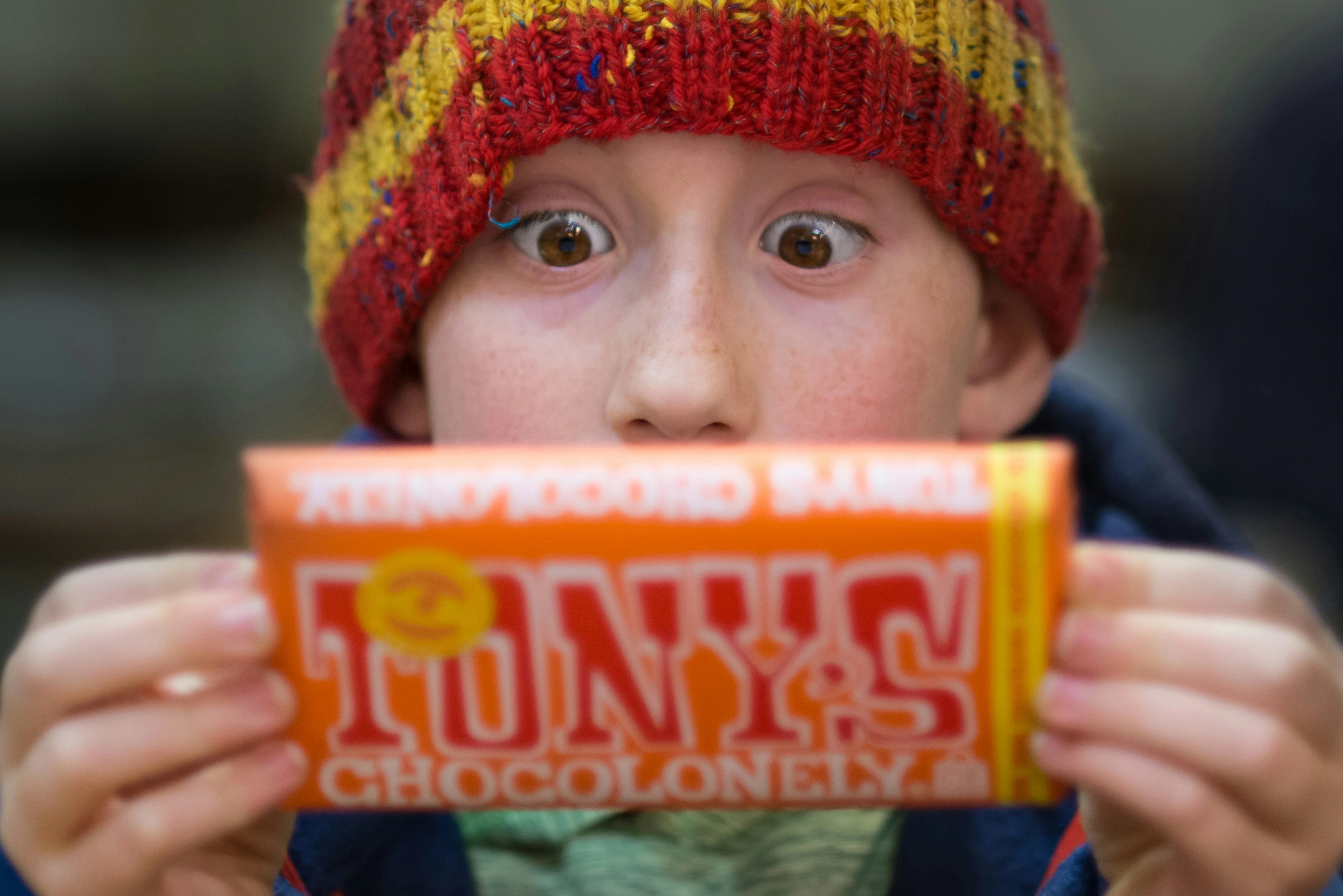 Curious Child with Tony's Chocolate Curious Child with Tony's Chocolate
