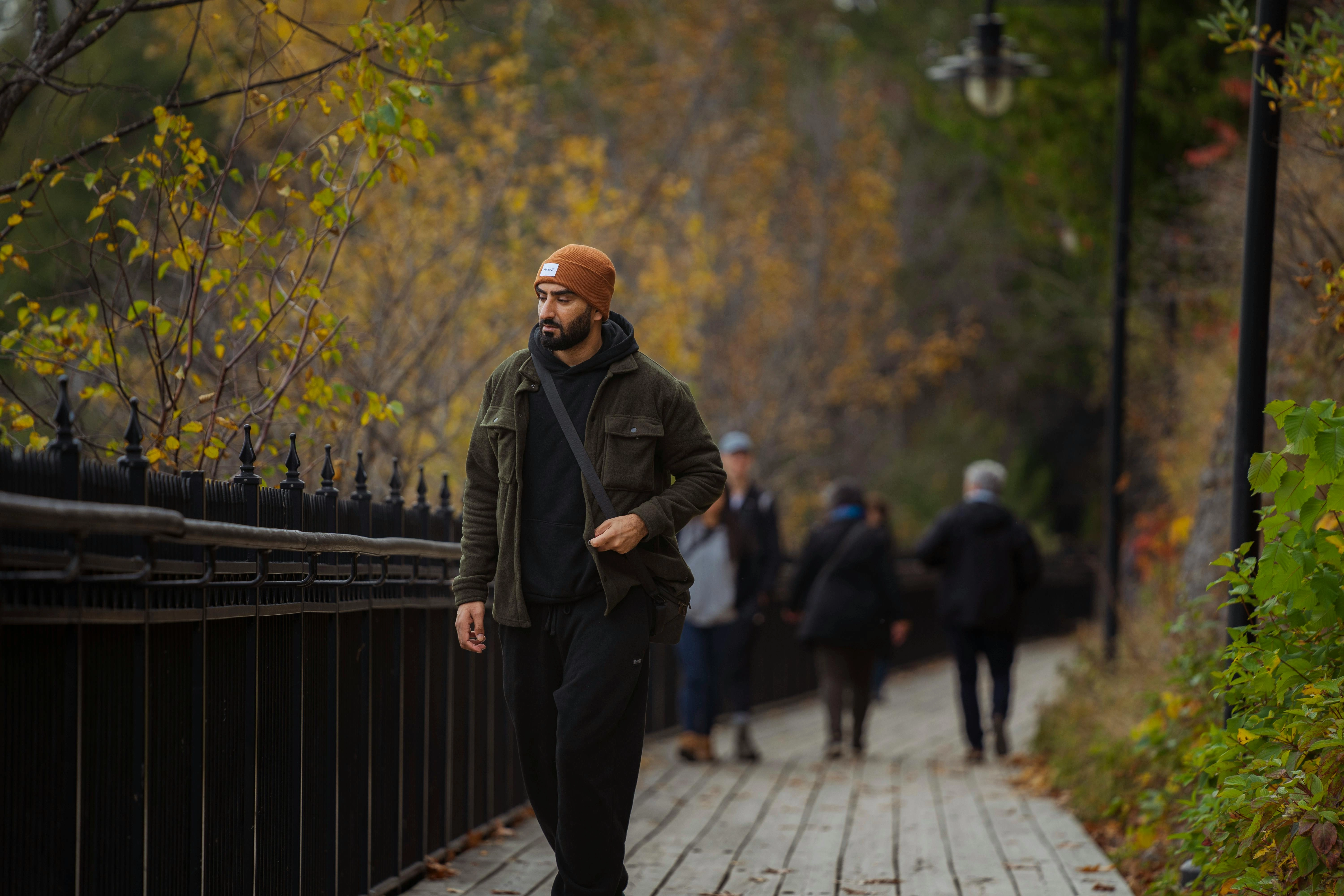 Autumn Walk in Park