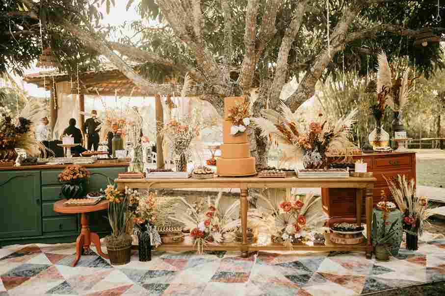 Bohemian Outdoor Wedding Reception Bohemian Outdoor Wedding Reception