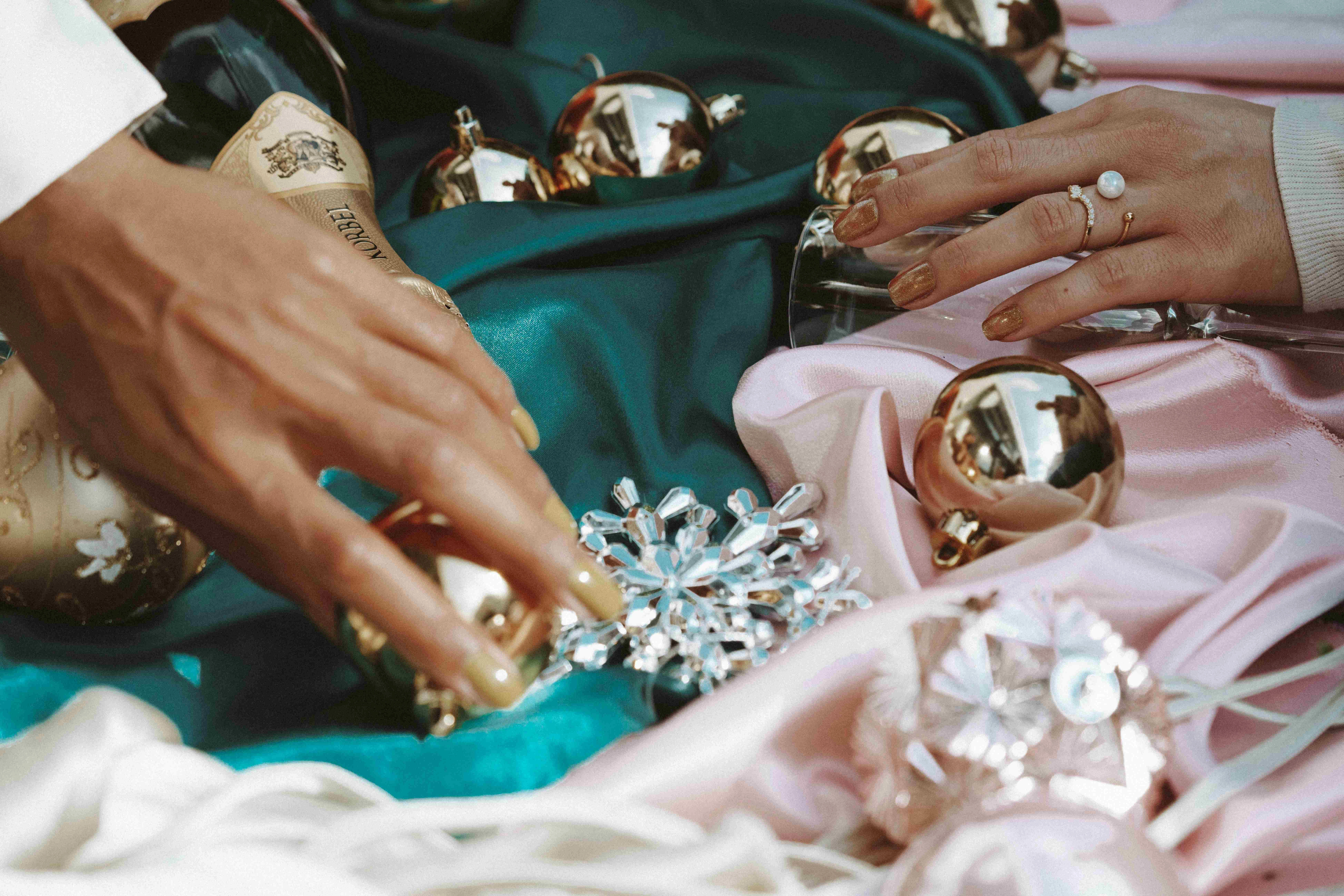 Festive luxury holiday ornaments