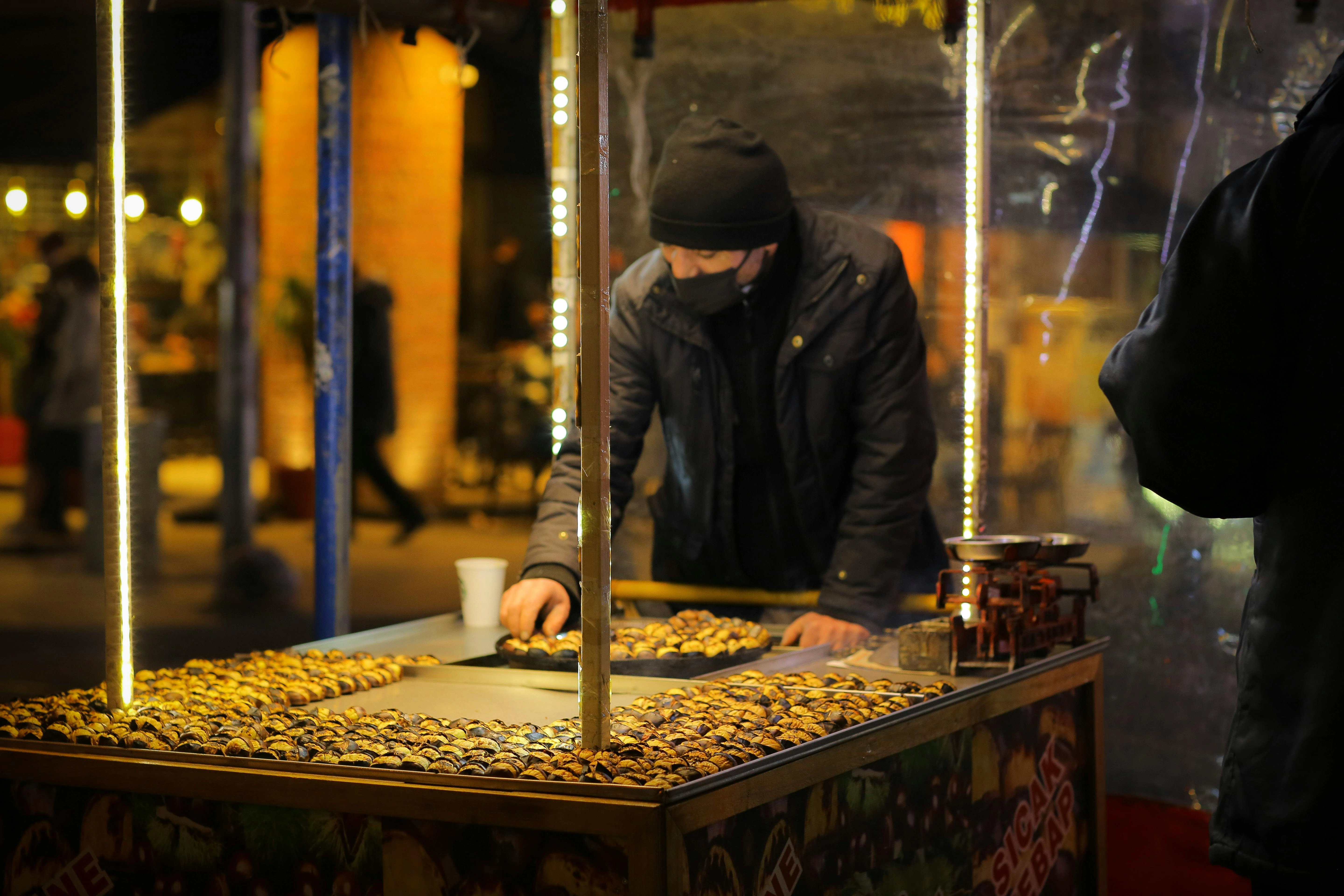 Night Market Roasted Chestnuts Vendor