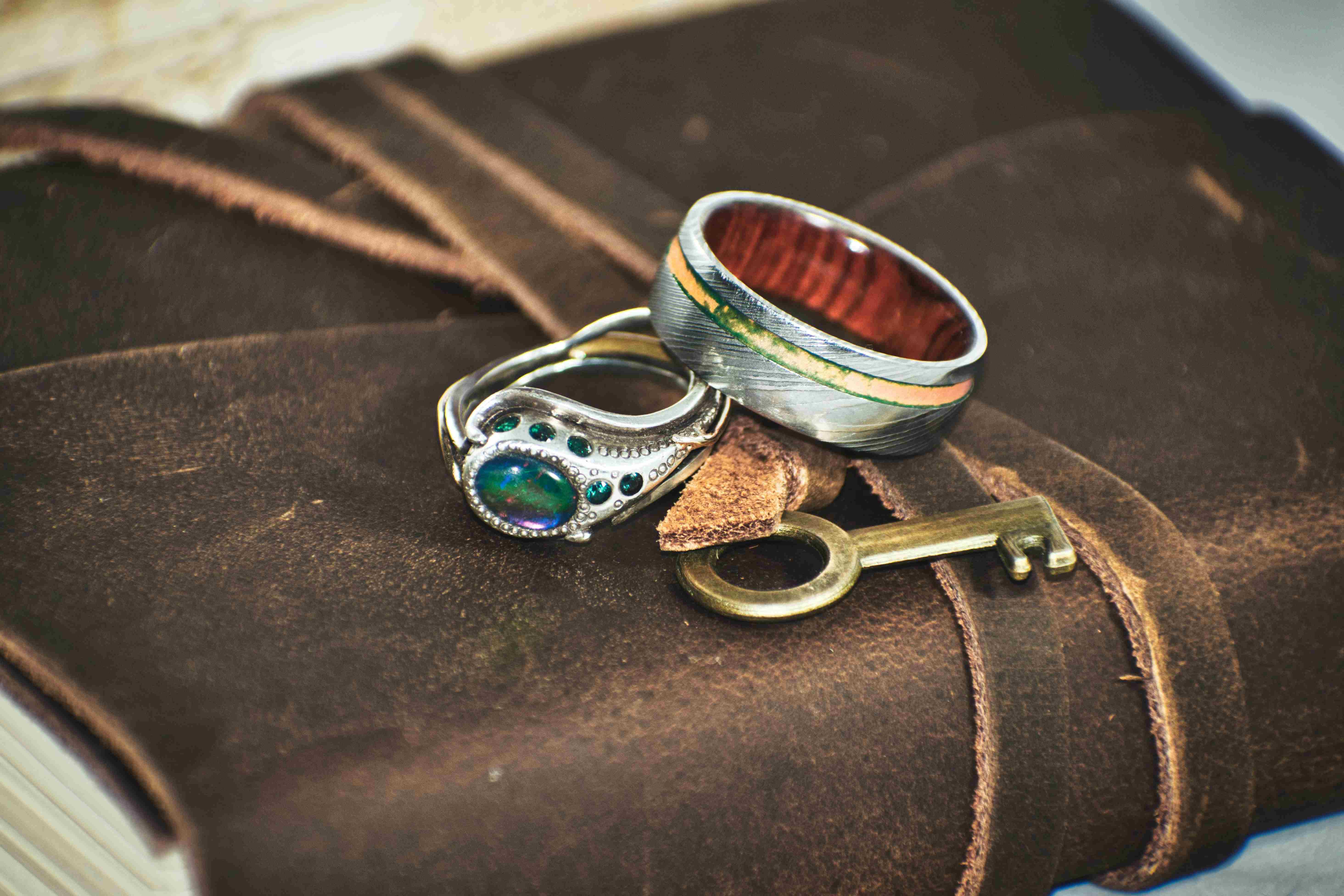 Vintage Rings and Key