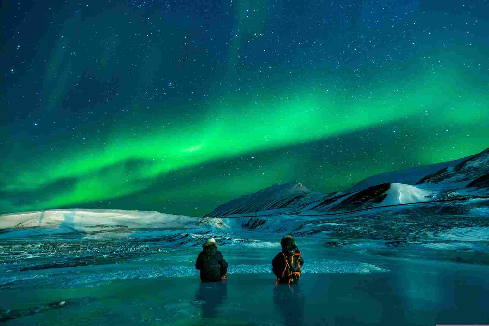 Aurora Over Arctic Landscape