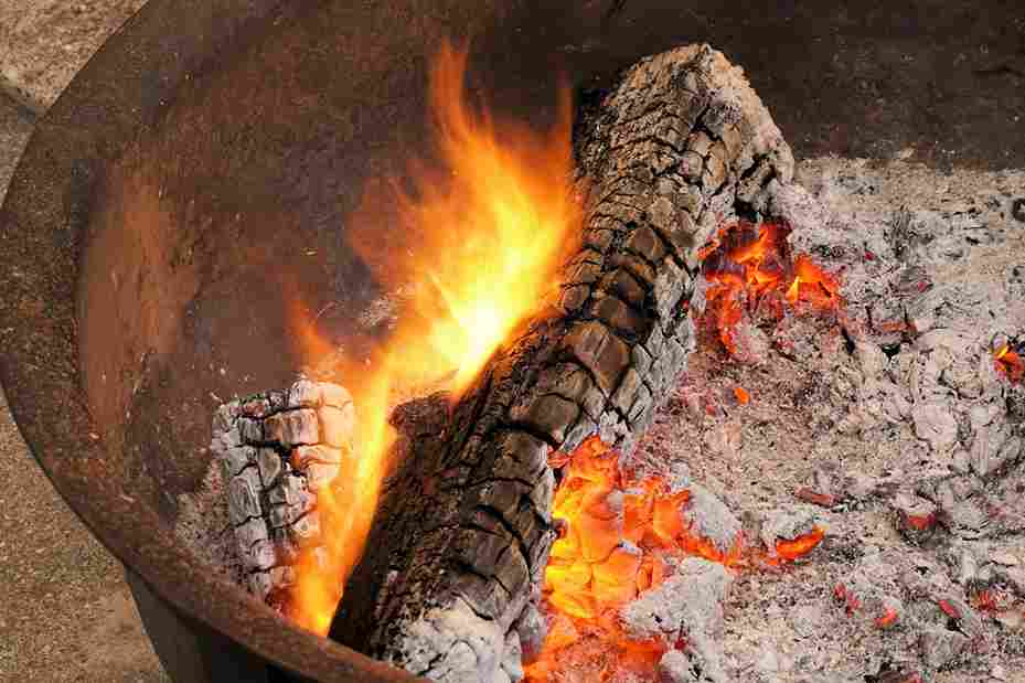Blazing Campfire Log