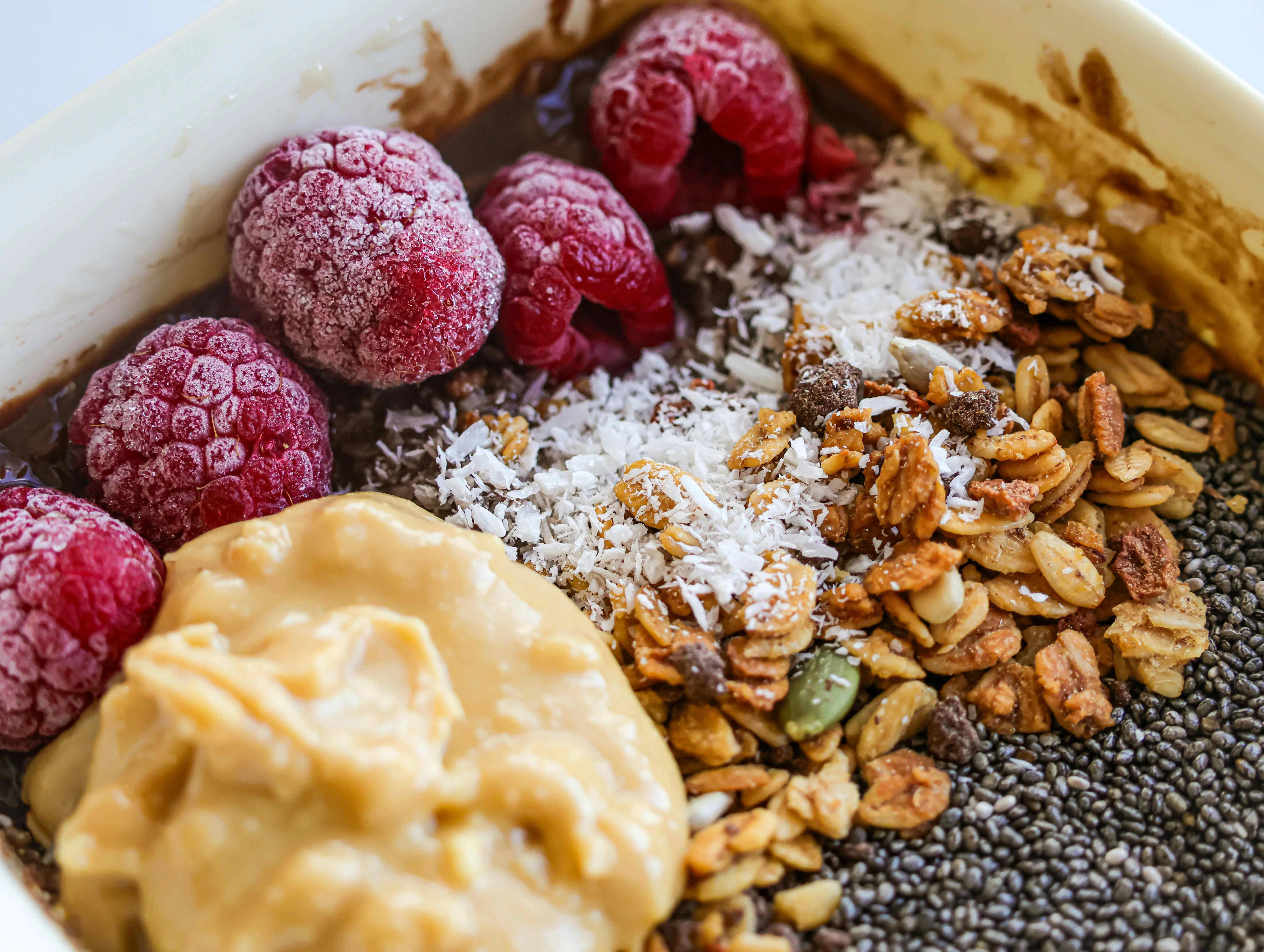 Gourmet Breakfast Bowl Closeup Gourmet Breakfast Bowl Closeup