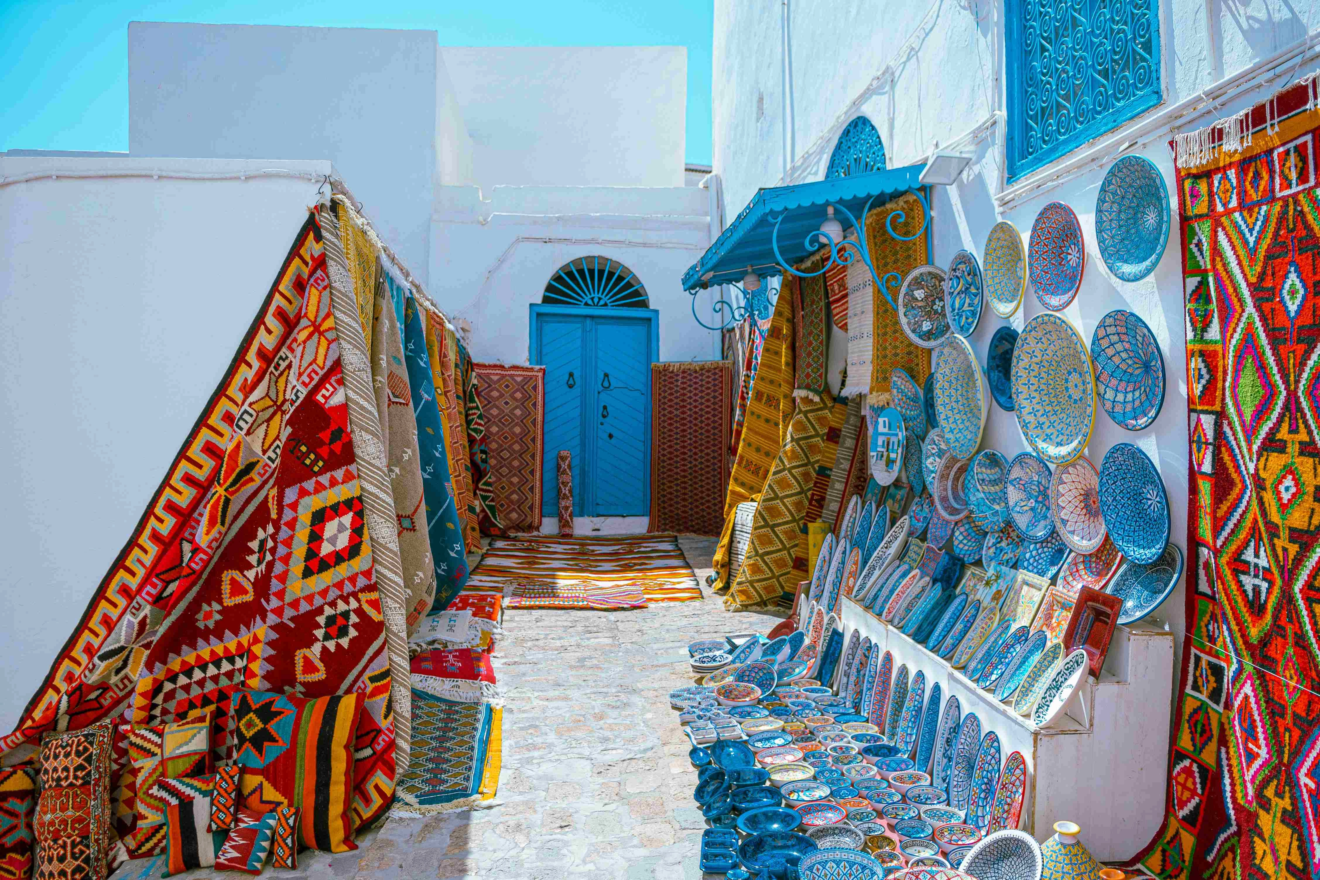 Colorful Moroccan Market Alley