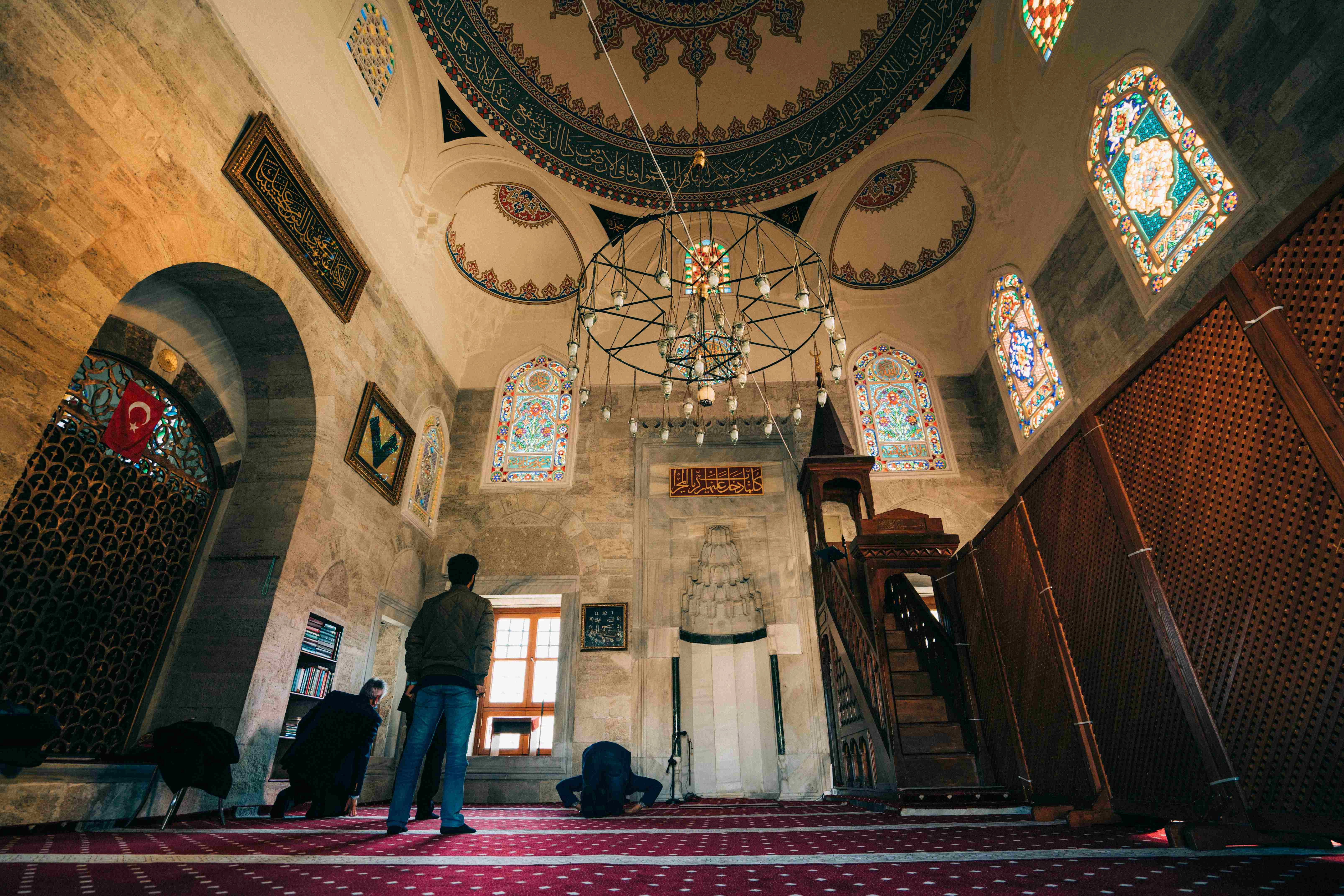 Ornate Turkish Mosque Interior