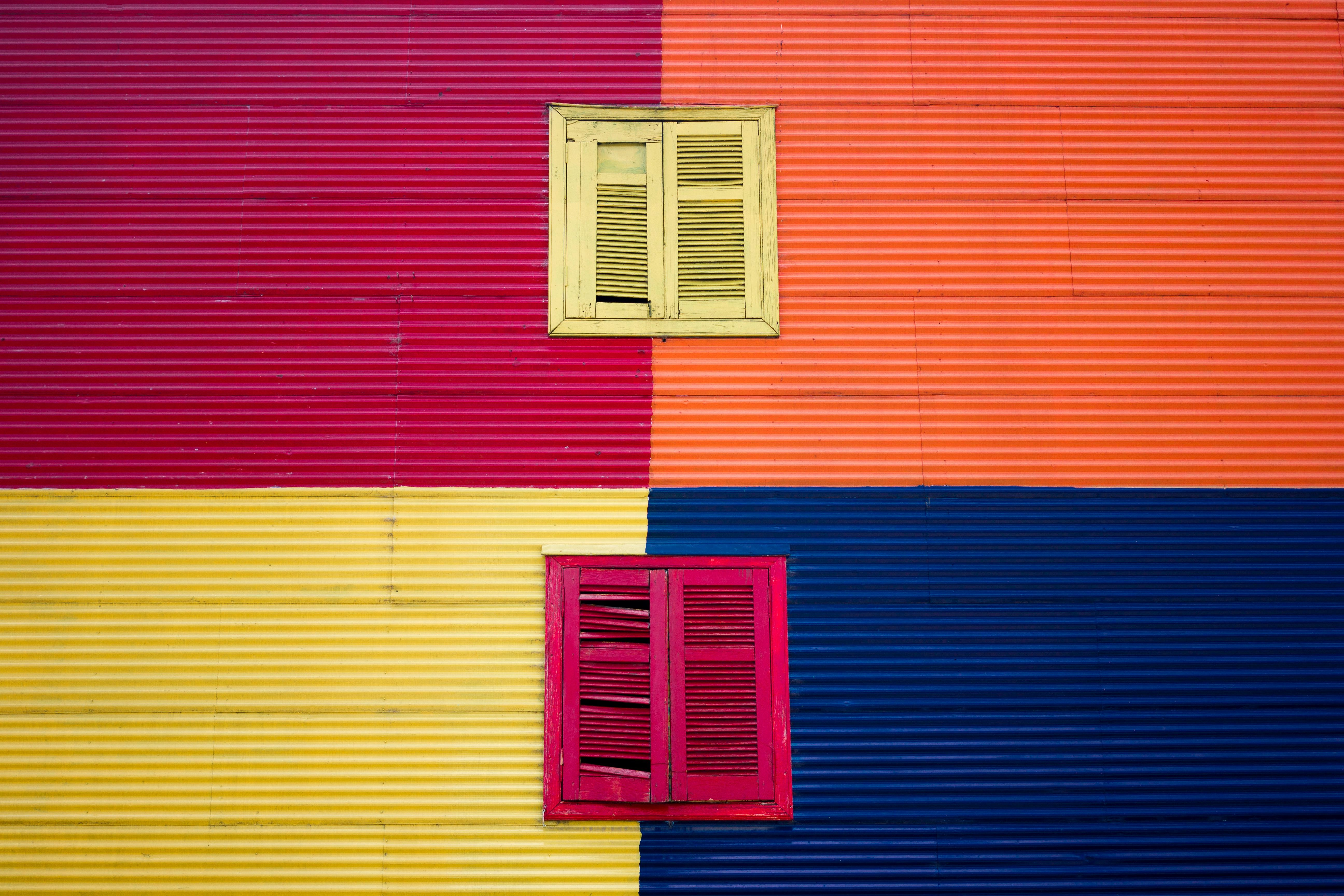 Vibrant Geometric Building Facade Vibrant Geometric Building Facade