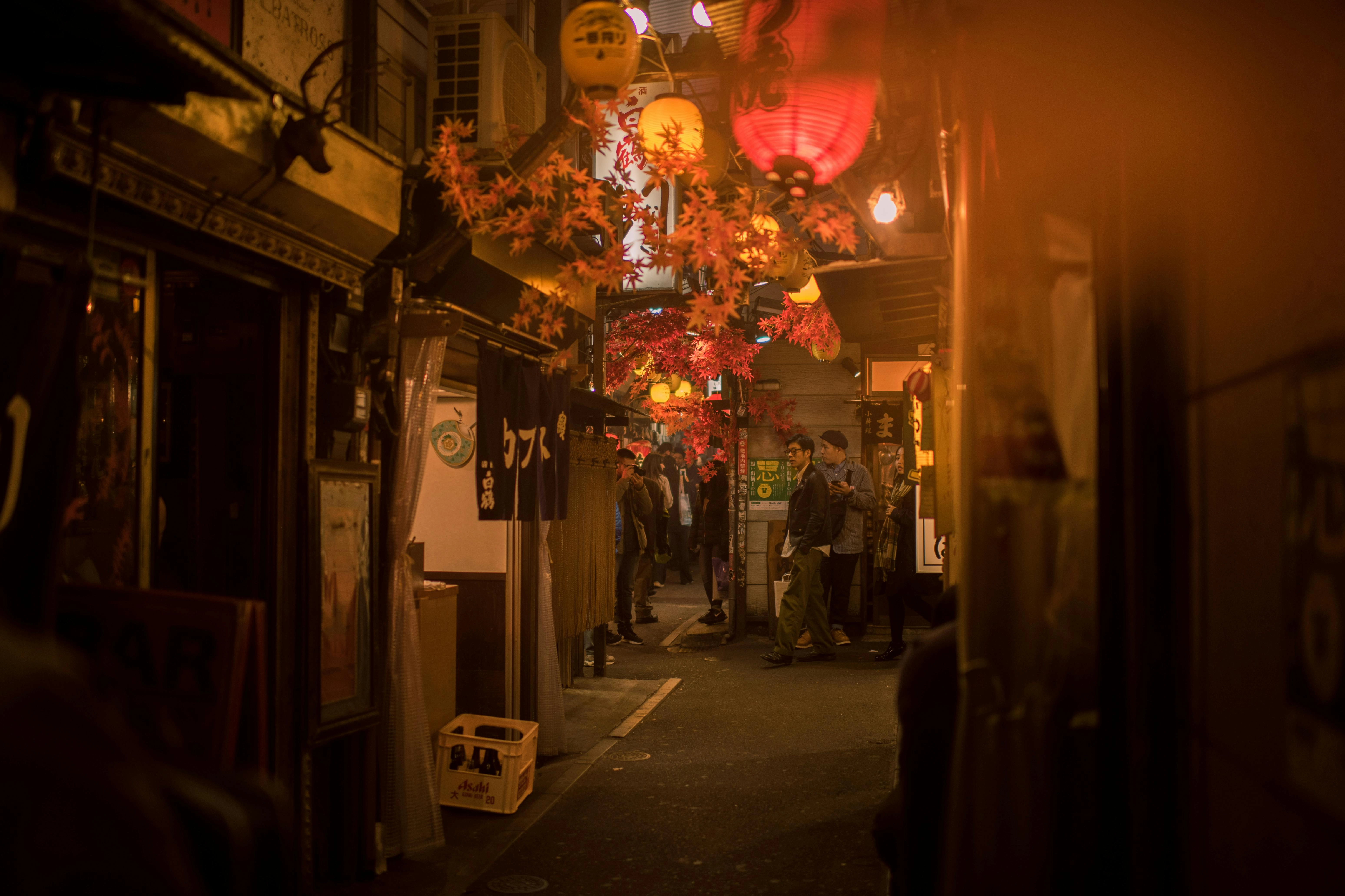 Atmospheric Japanese Alley Night Atmospheric Japanese Alley Night