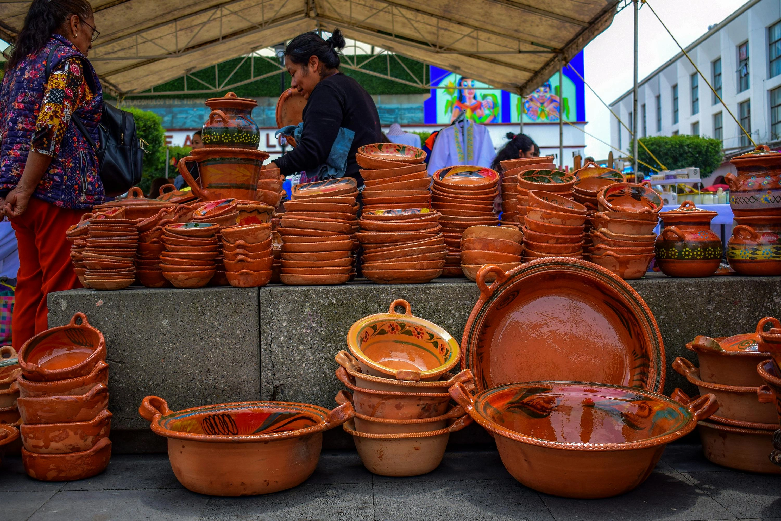 Mexican Pottery Market Stall
