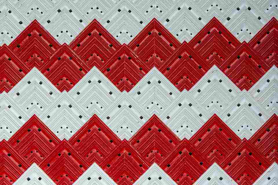 Red and White Chevron Pattern Red and White Chevron Pattern