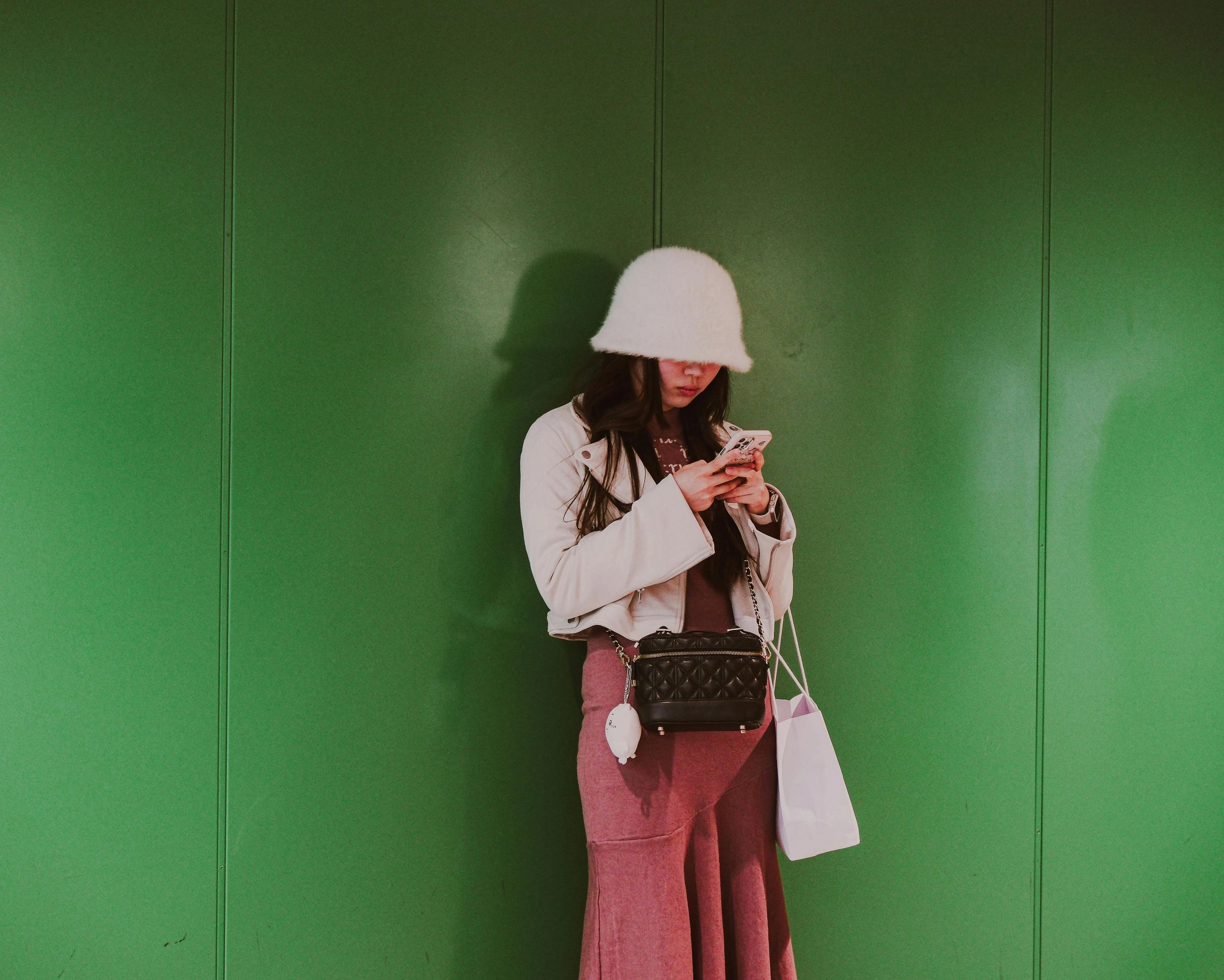 Stylish Woman Using Smartphone