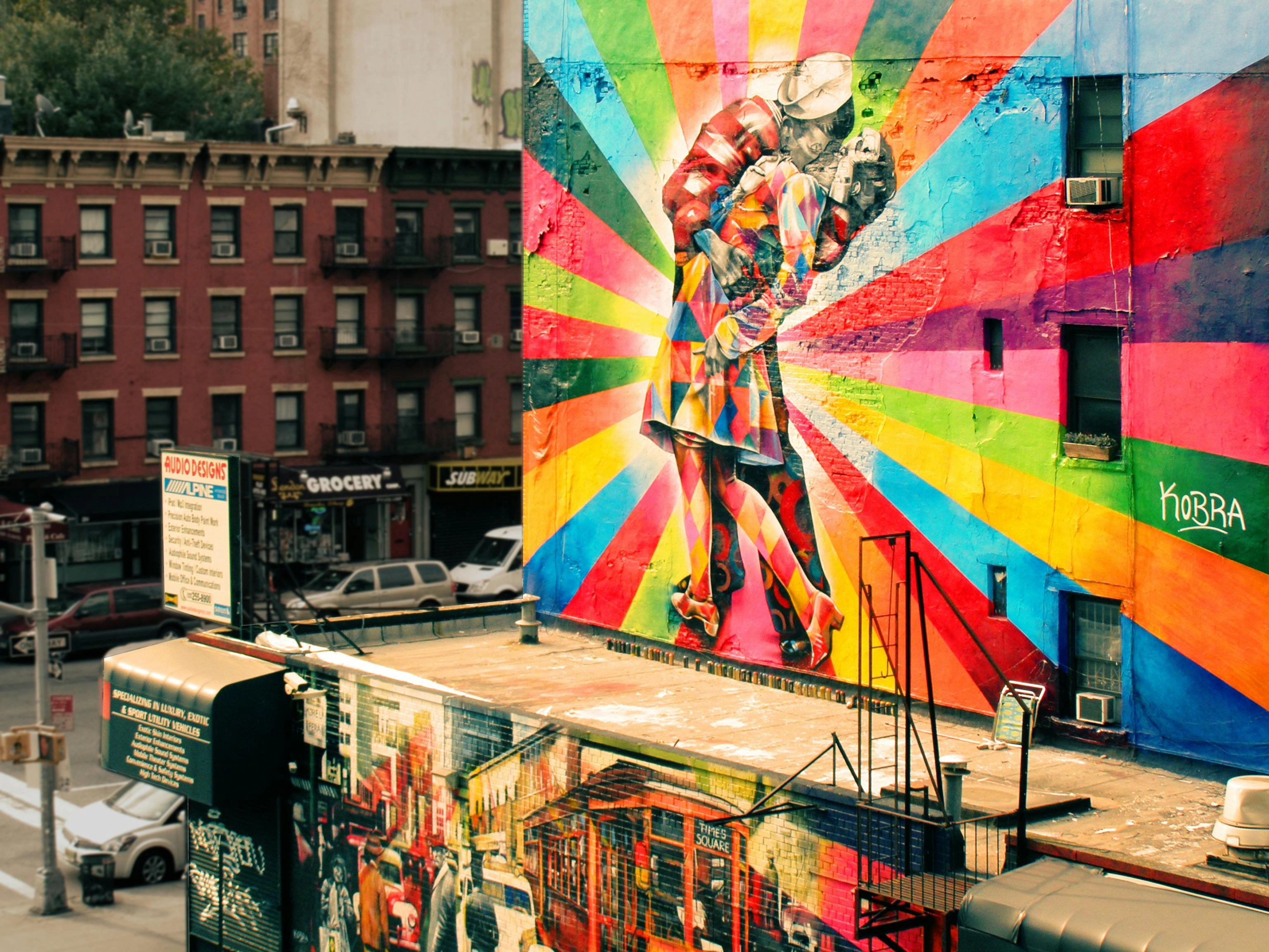 Vibrant Urban Mural Cityscape