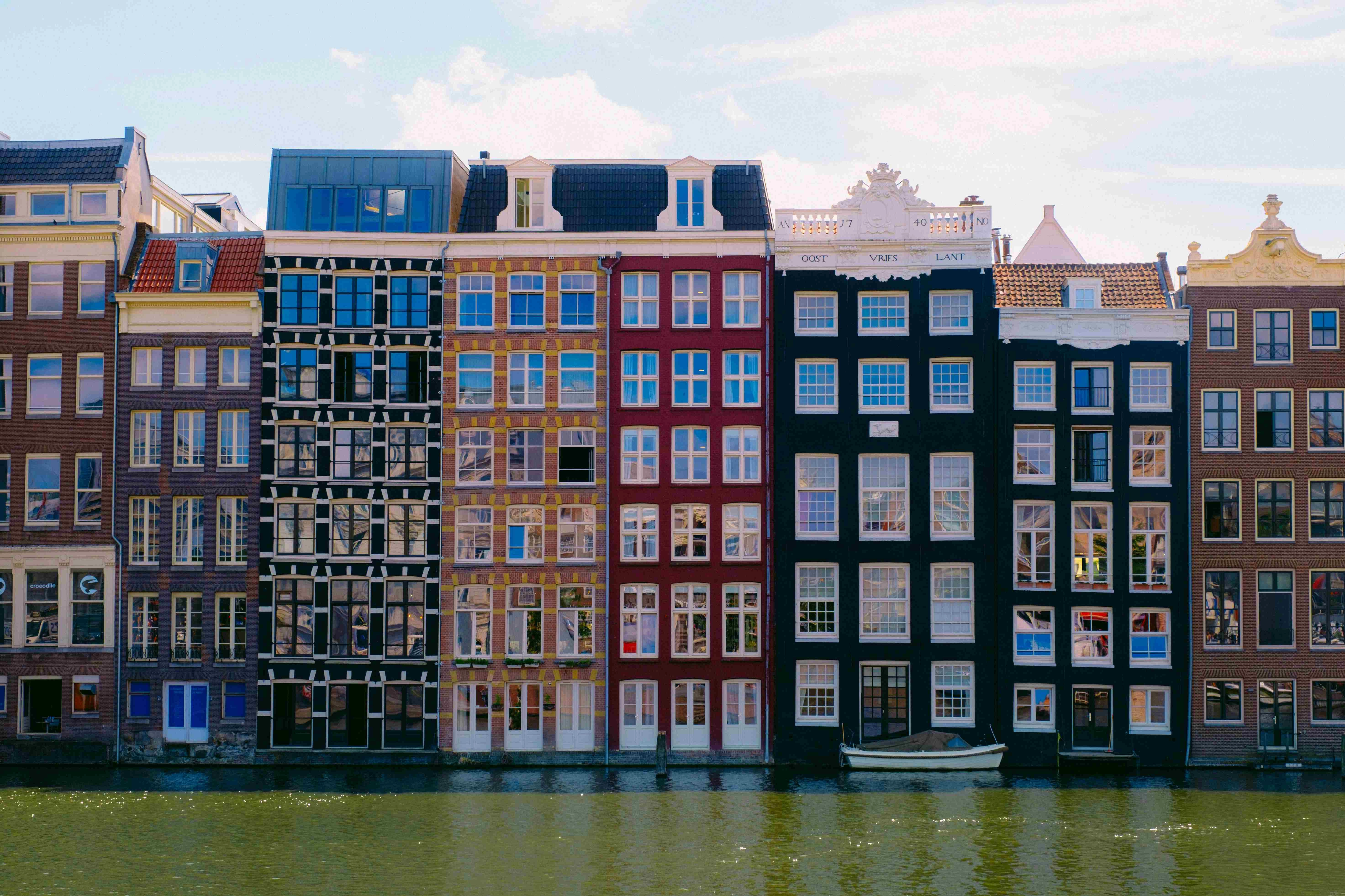 Amsterdam Canal Houses Skyline