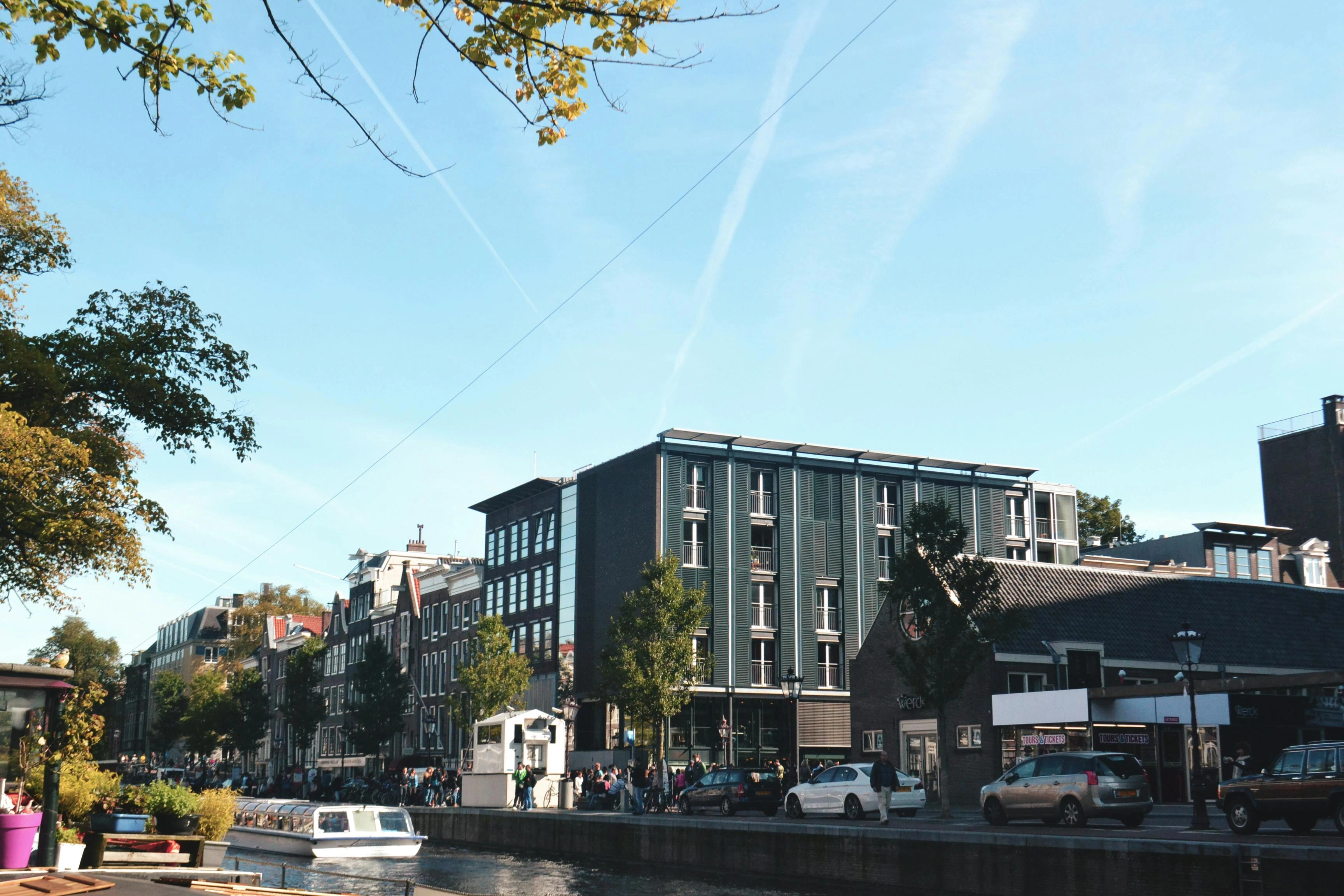 Amsterdam canal street scene