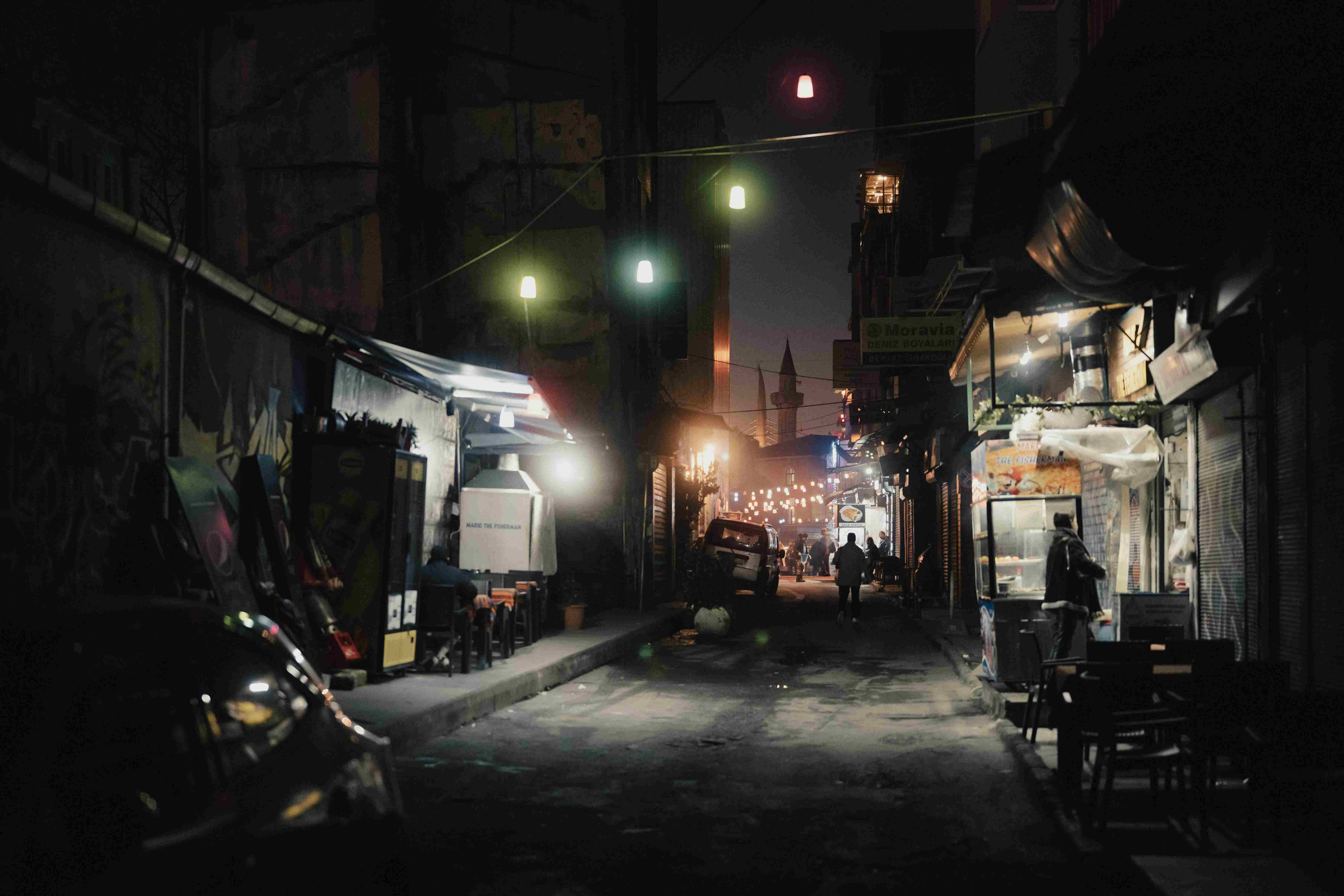 Atmospheric Urban Night Market