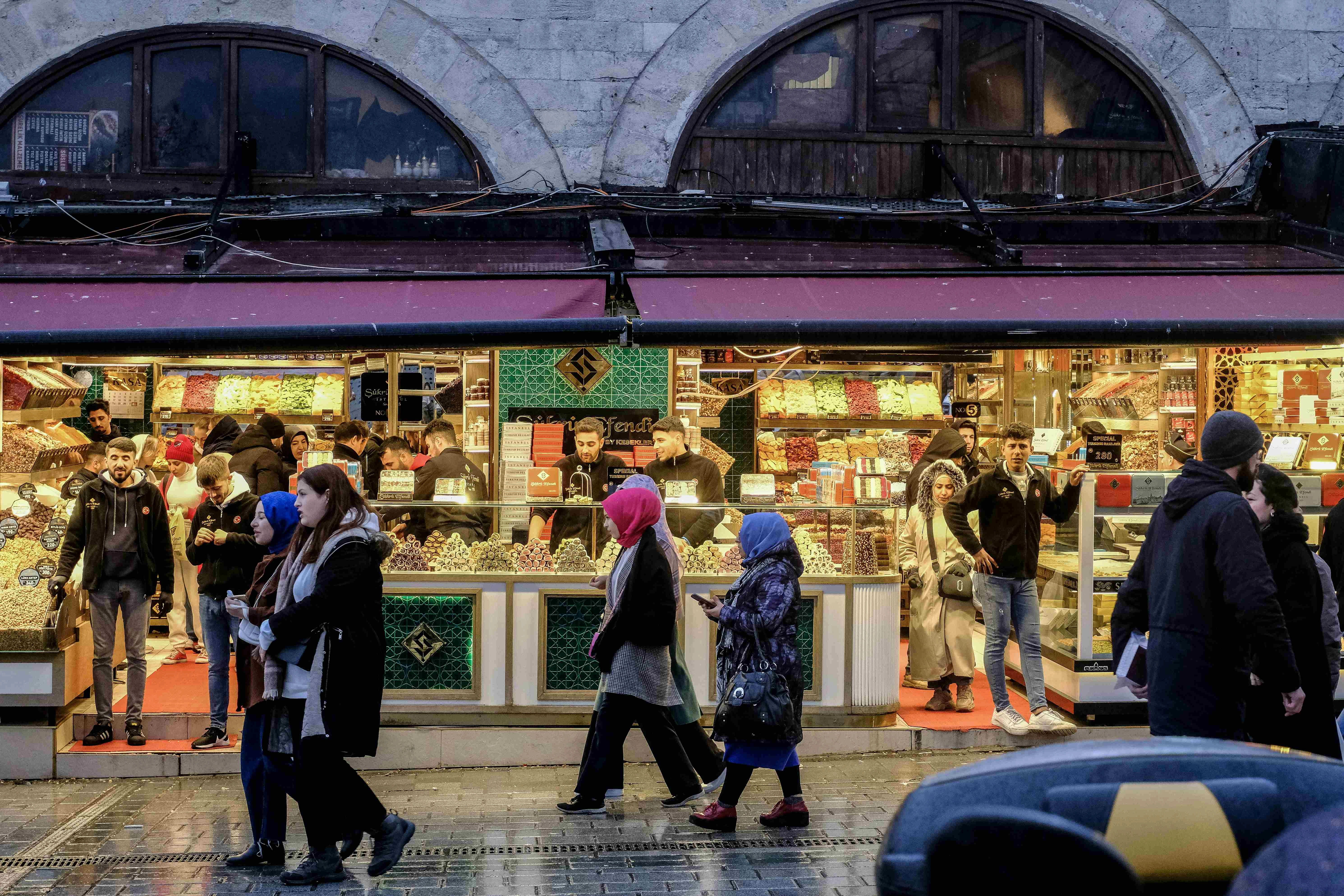 Bustling Market Stall Night Bustling Market Stall Night
