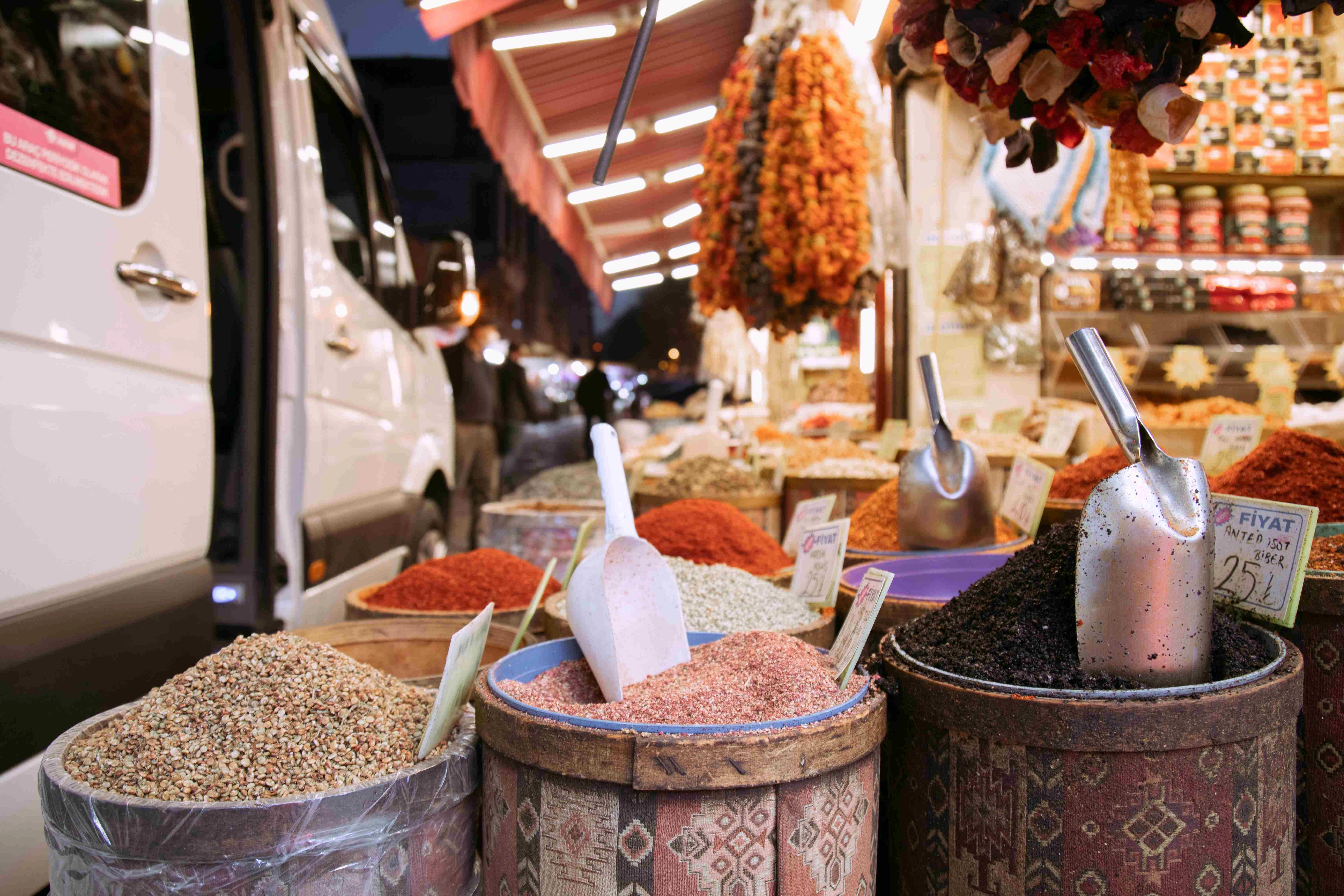 Colorful Spice Market Display