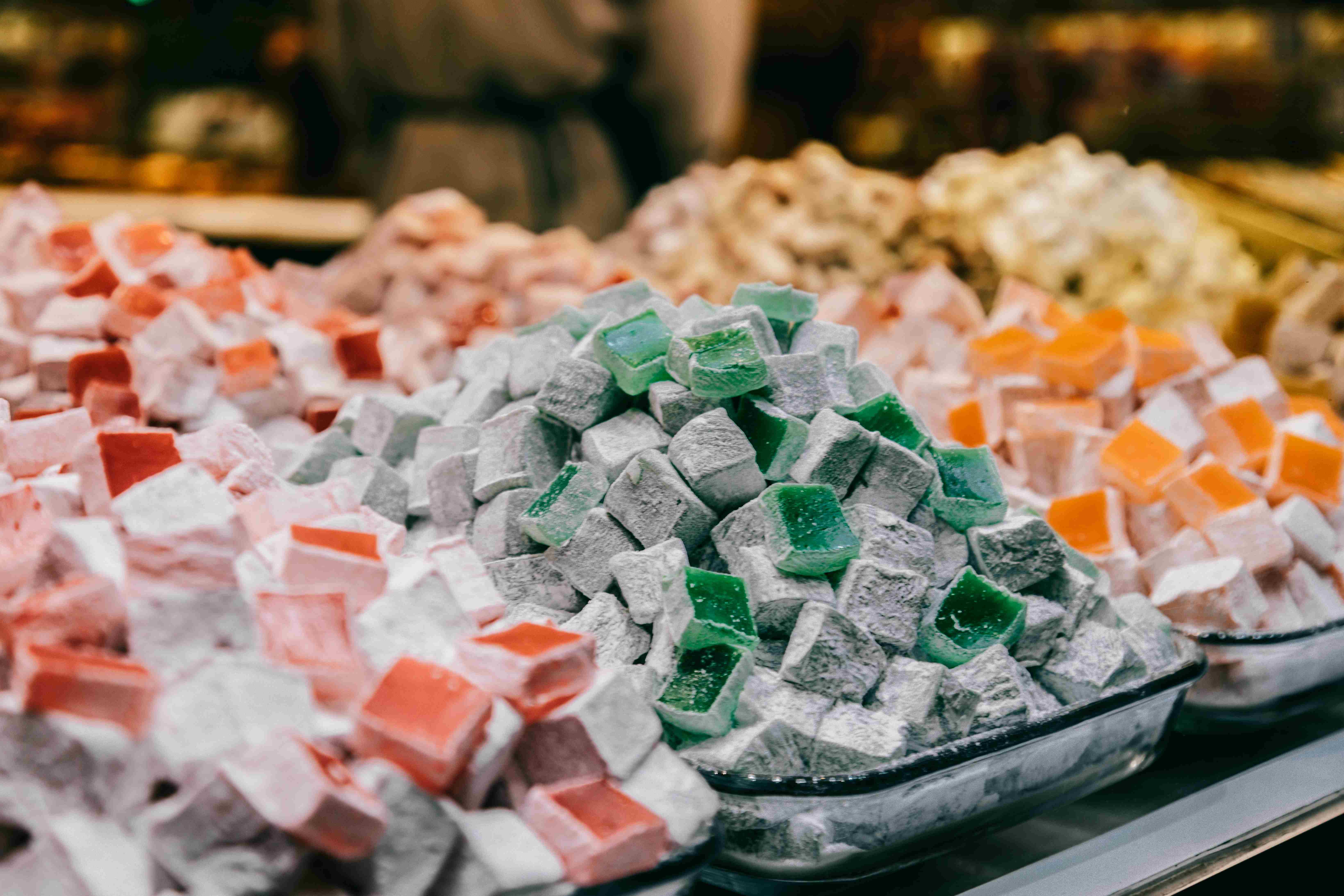 Colorful Turkish Delight Display Colorful Turkish Delight Display