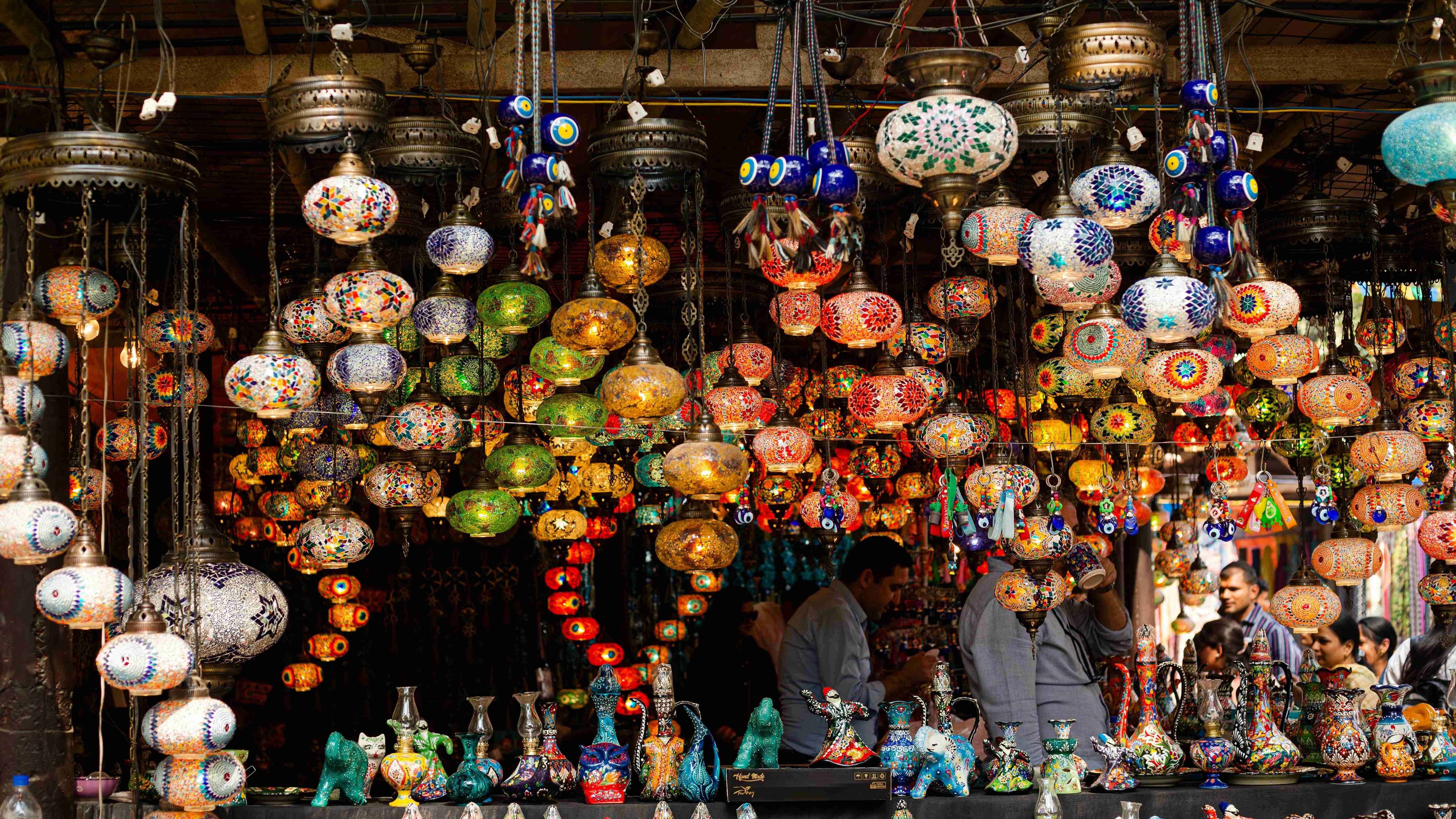 Colorful Turkish Lamp Bazaar
