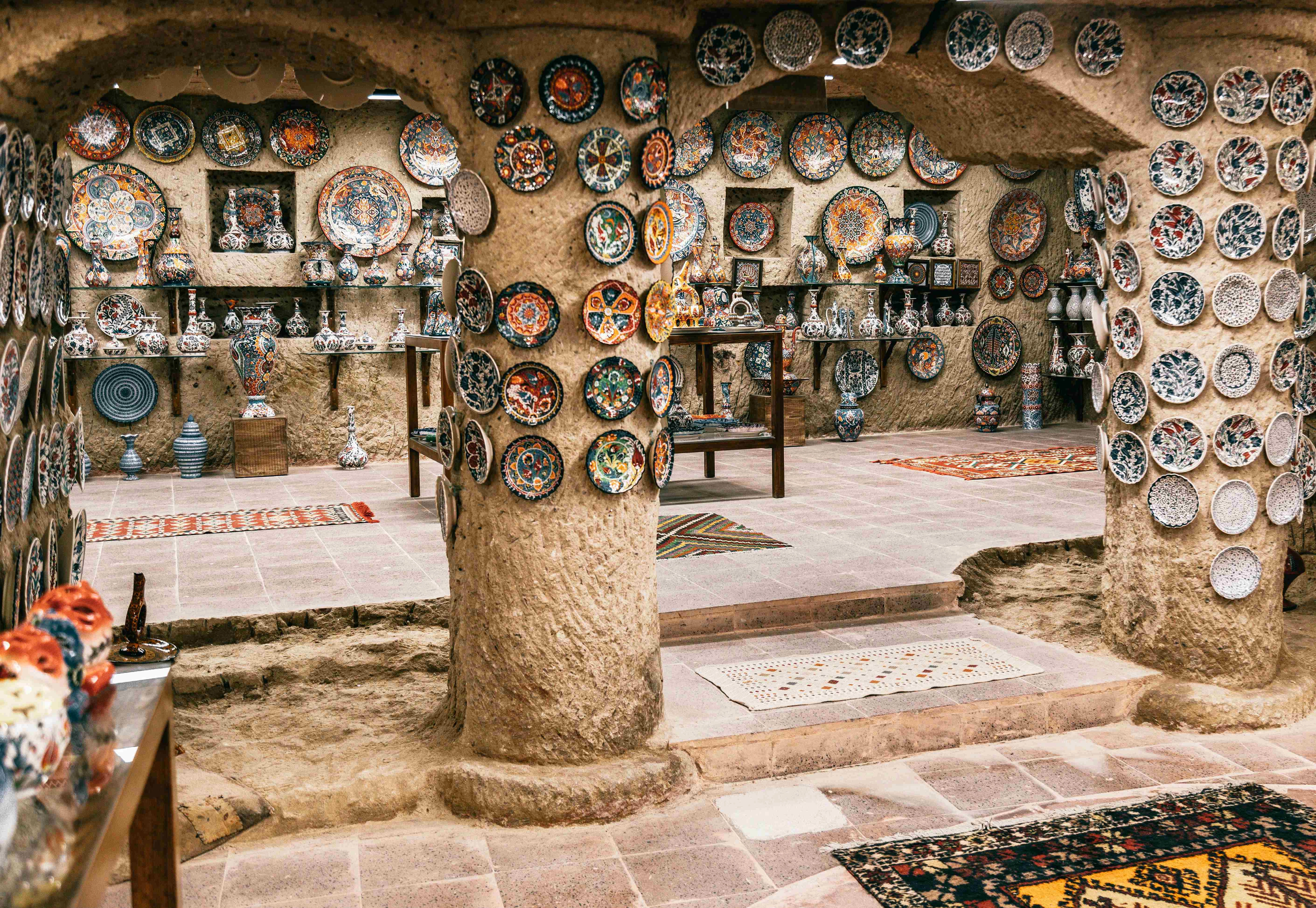 Colorful Turkish Pottery Shop