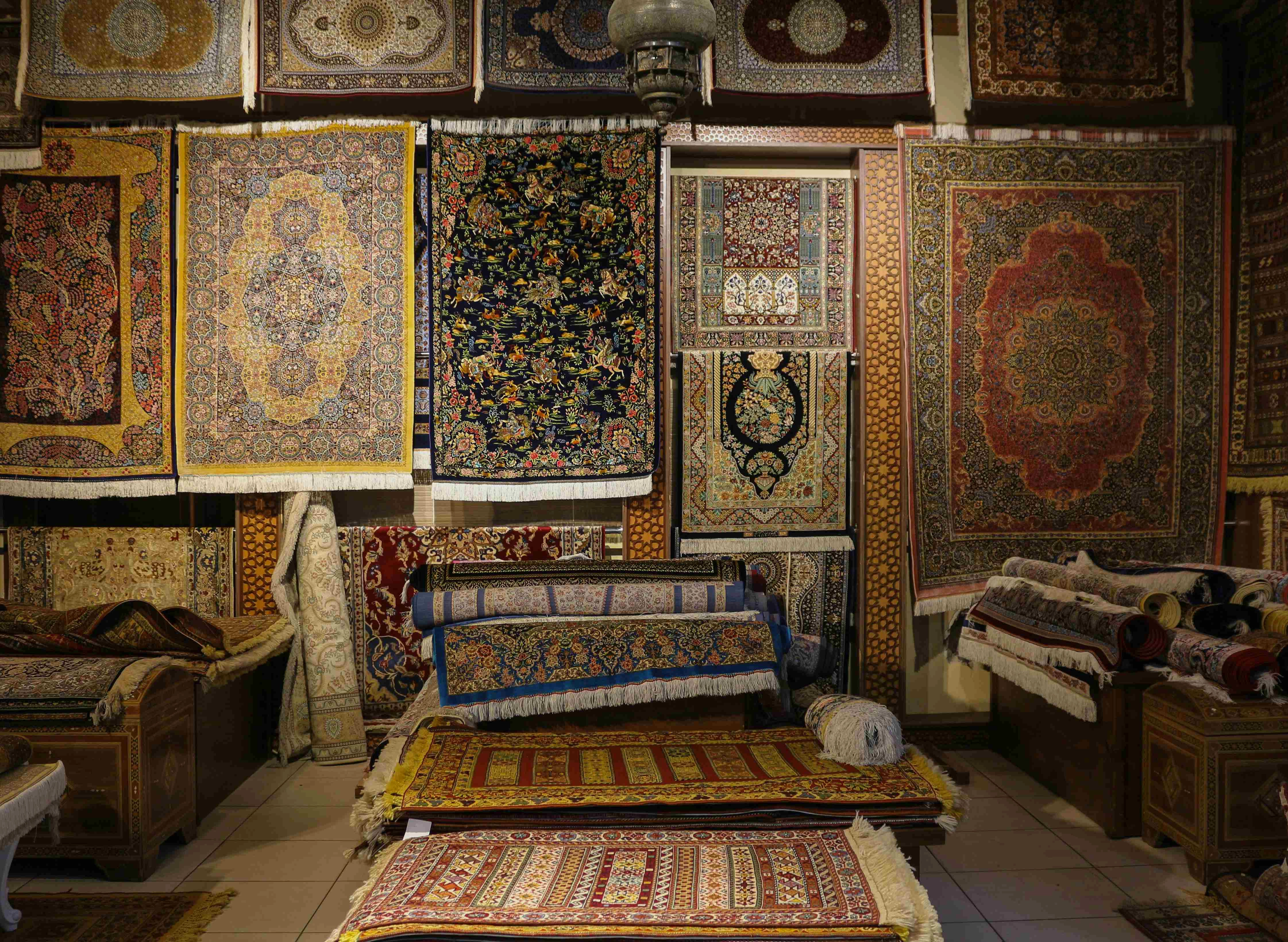 Ornate Carpet Bazaar Display