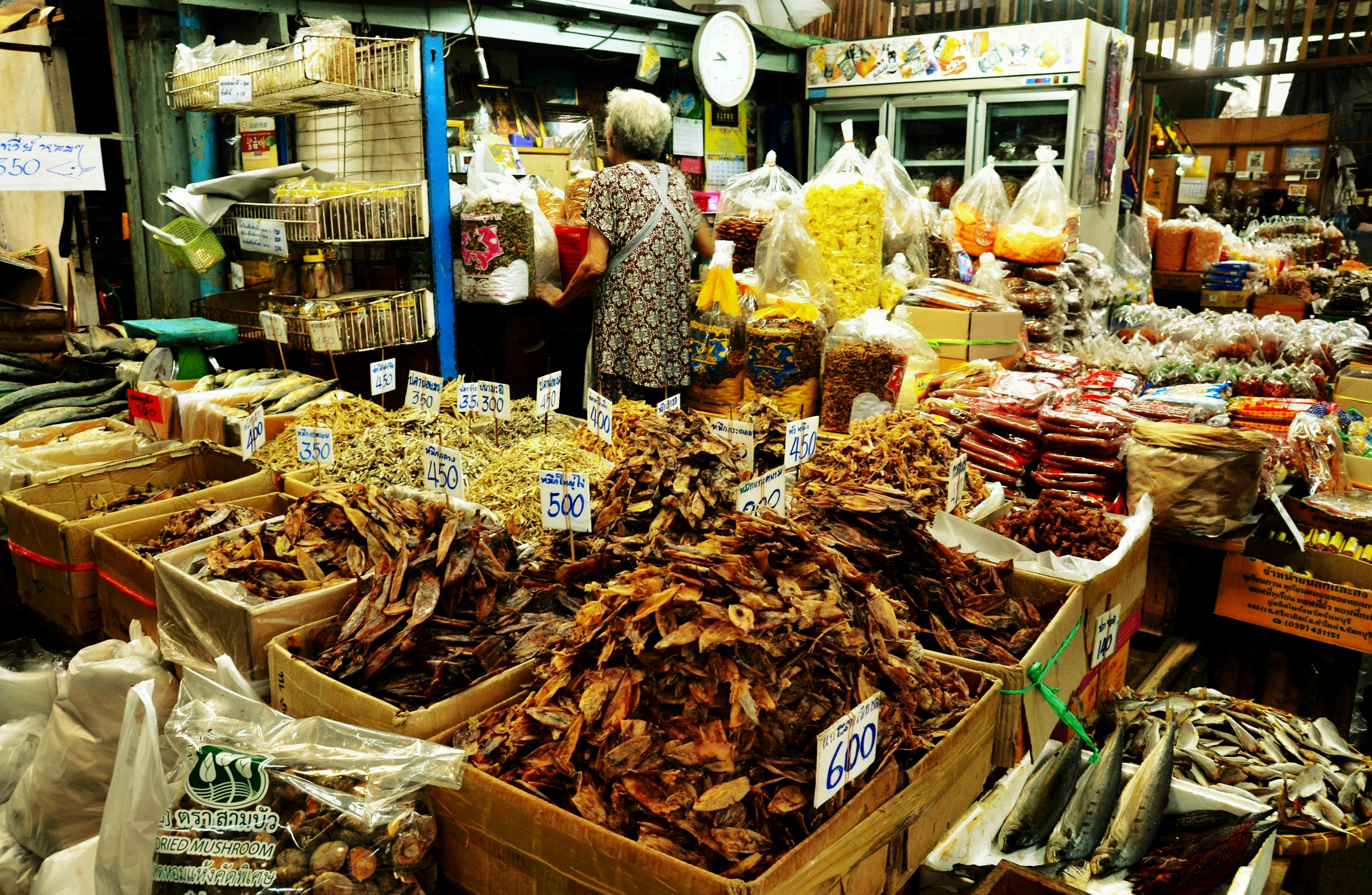 Vibrant Asian Market Stall