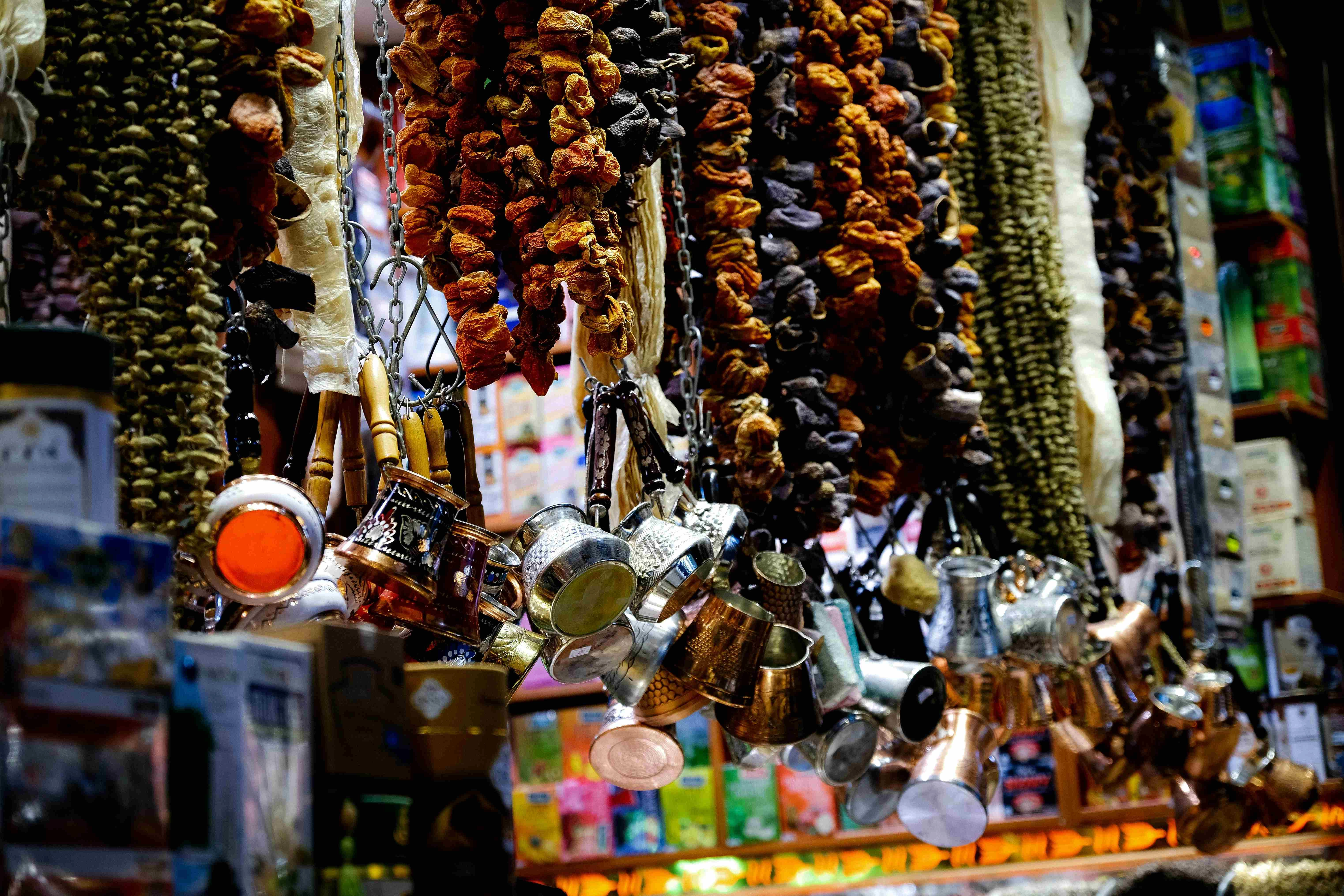 Vibrant Market Stall Display