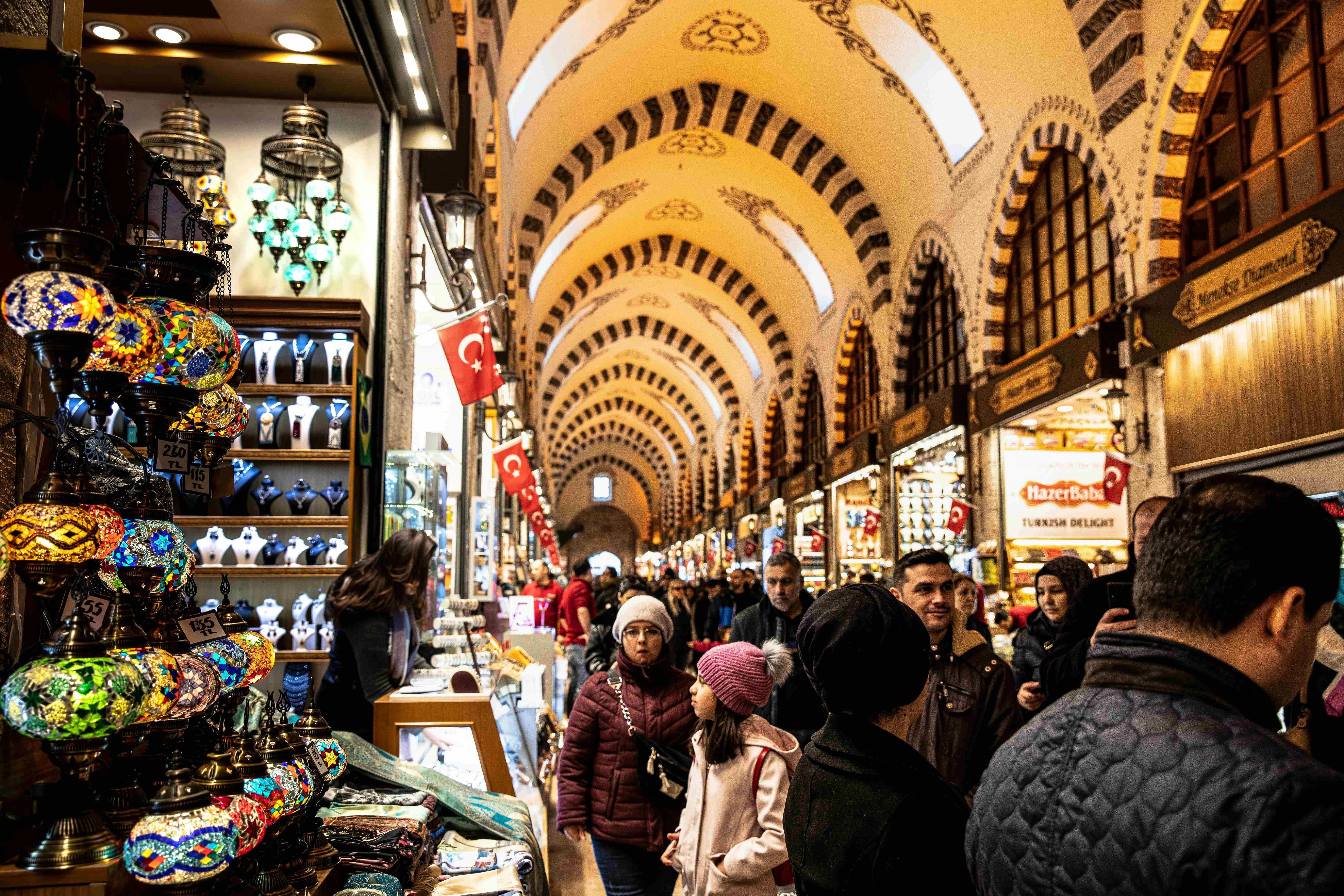 Vibrant Turkish Bazaar Scene Vibrant Turkish Bazaar Scene