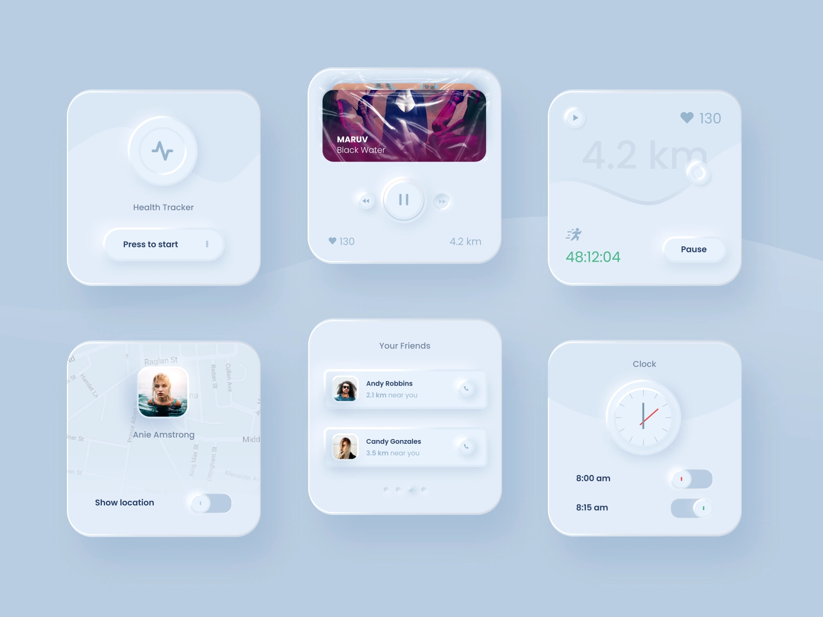 Realistic skeuomorphic widgets Realistic skeuomorphic widgets