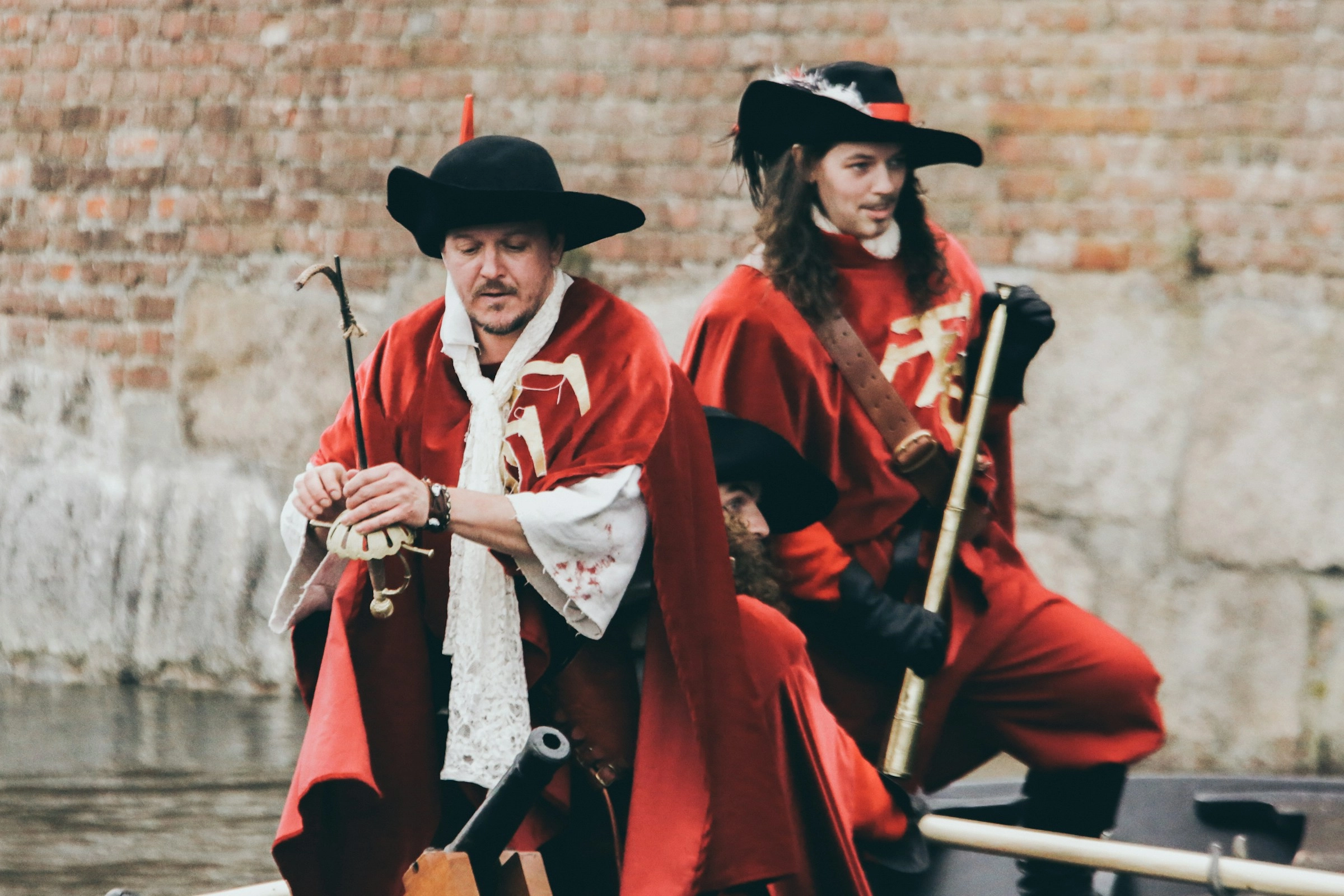 Historical Reenactors in Red Historical Reenactors in Red